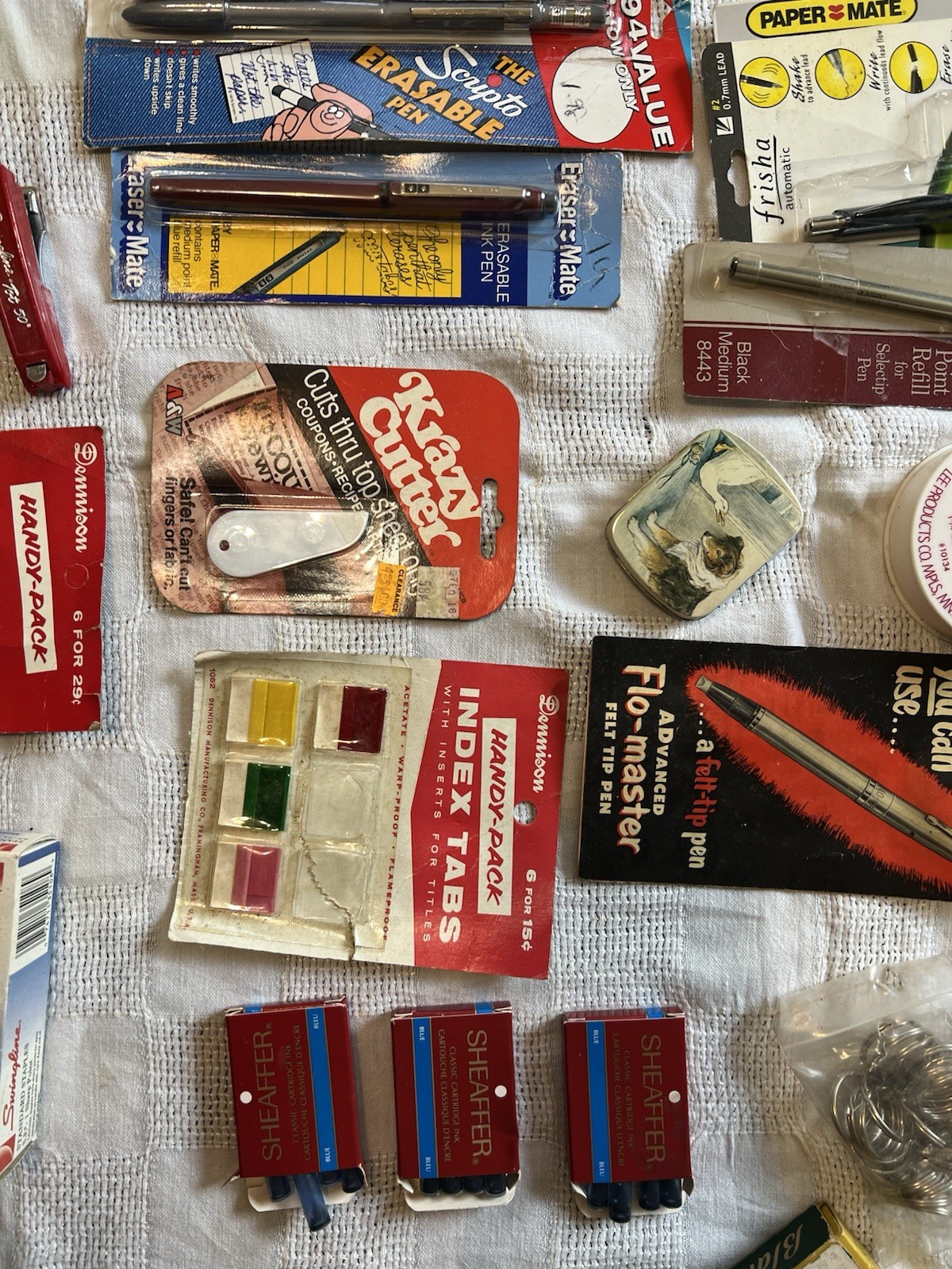 VINTAGE JUNK DRAWER LOT OF Home Office Type Items – 1970’s Tale Look ZOOM IN!!!