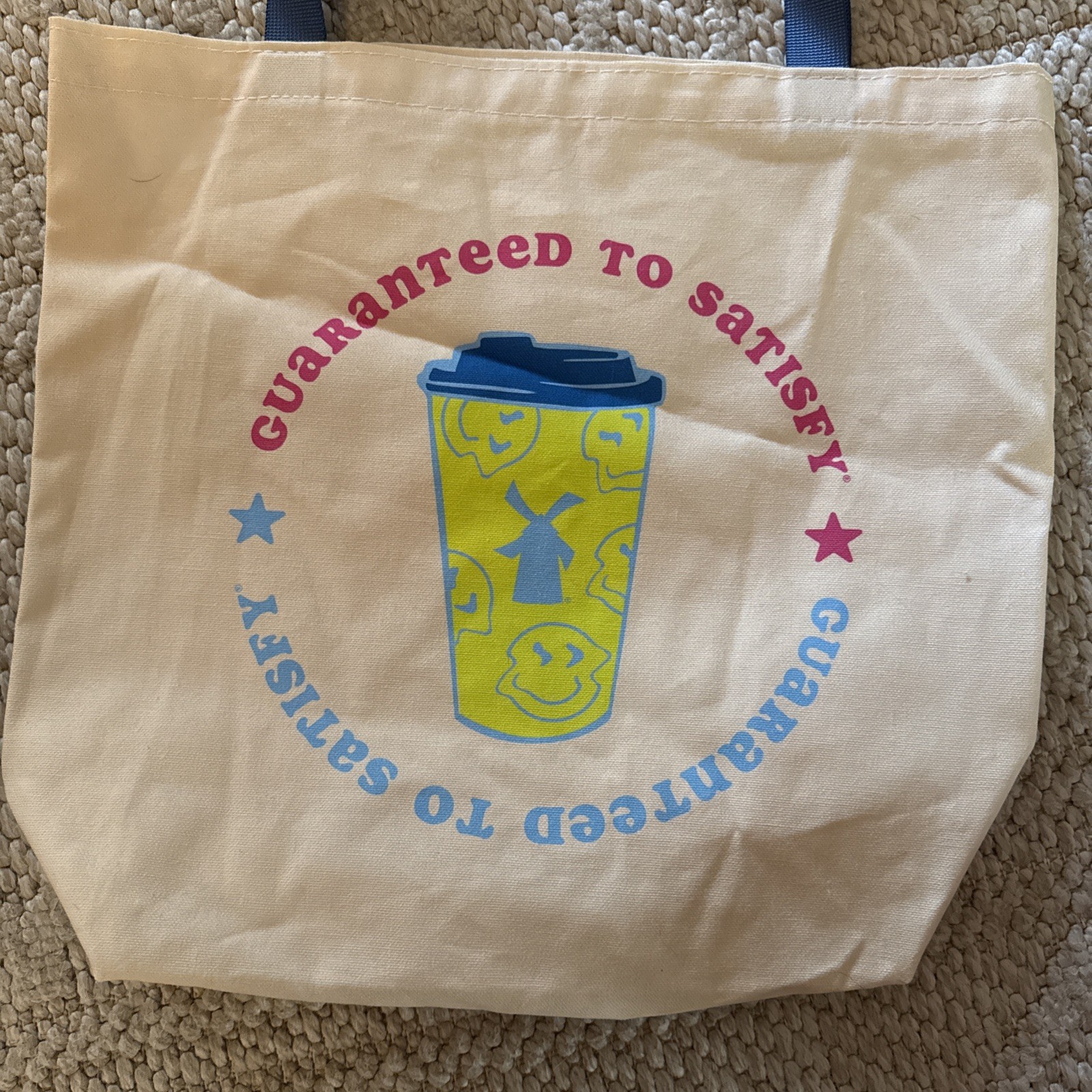 Dutch Bros Limited Edition Tote Bag *BLUE* Handles-With Stickers and keychain!