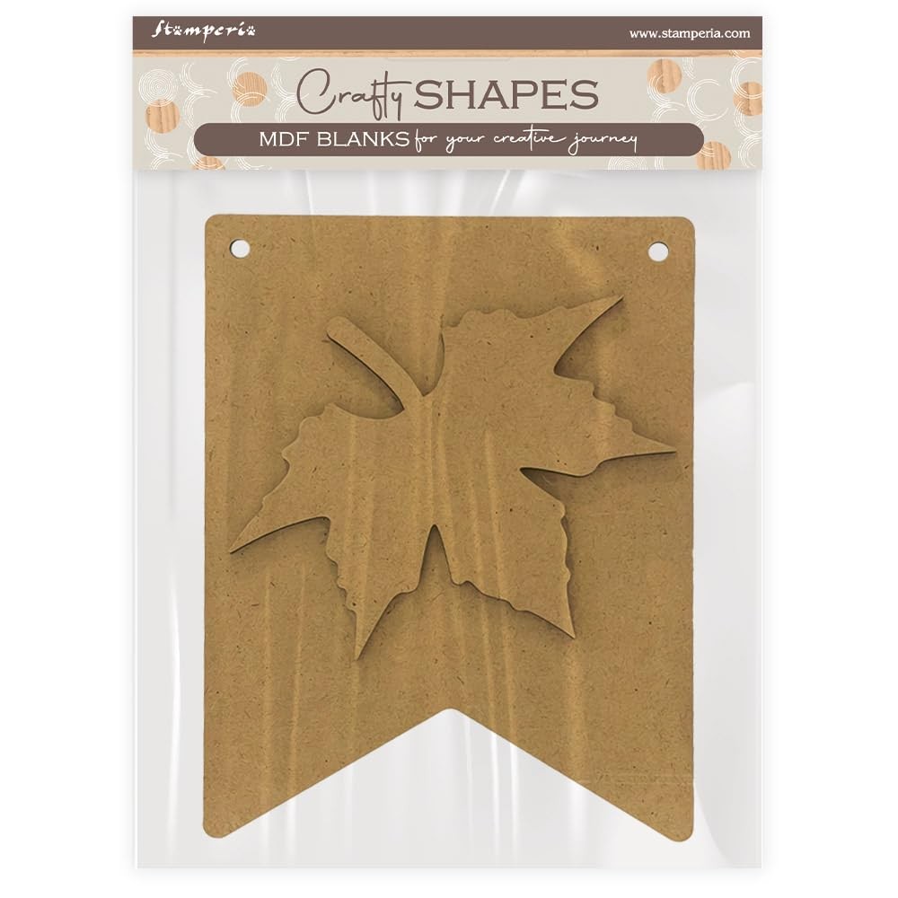Stamperia Crafty Shapes Whispering Woods Leaf Scrapbook Paper Craft Decor