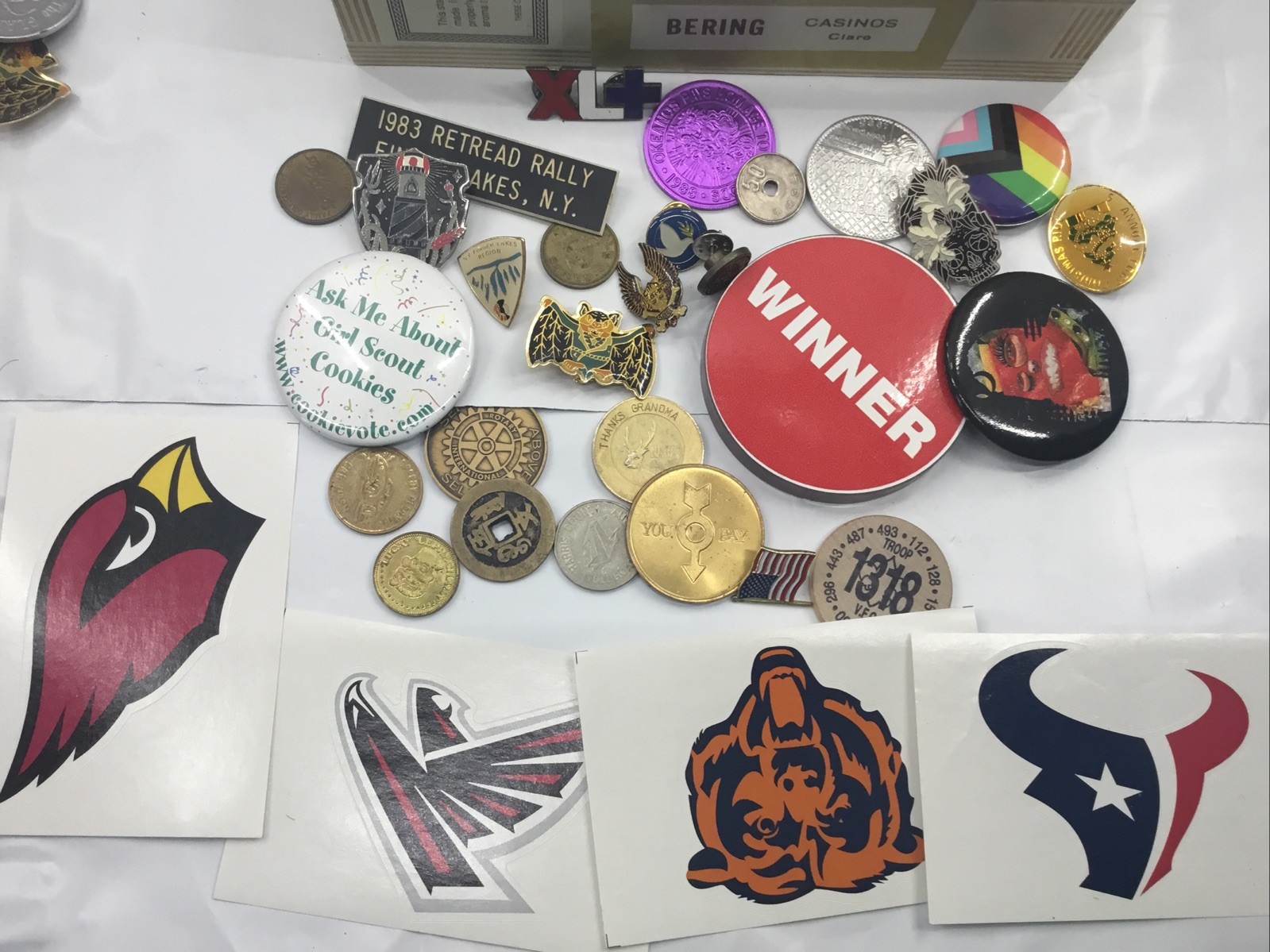 Grandpa’s Estate Junk Drawer Lot Collectibles Vintage Treasures Coins Military