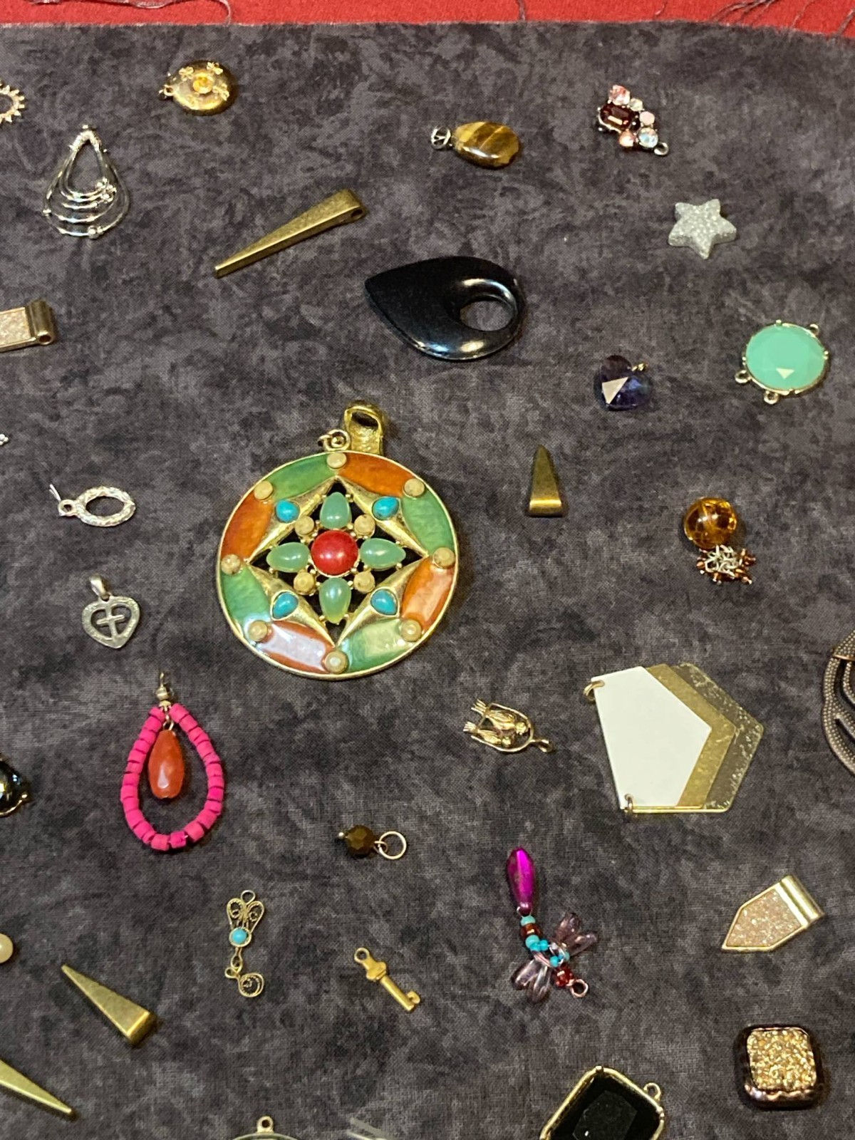 Huge Junk Drawer Lot of Trinkets Pendants Jewelry Cufflinks & Vintage Items