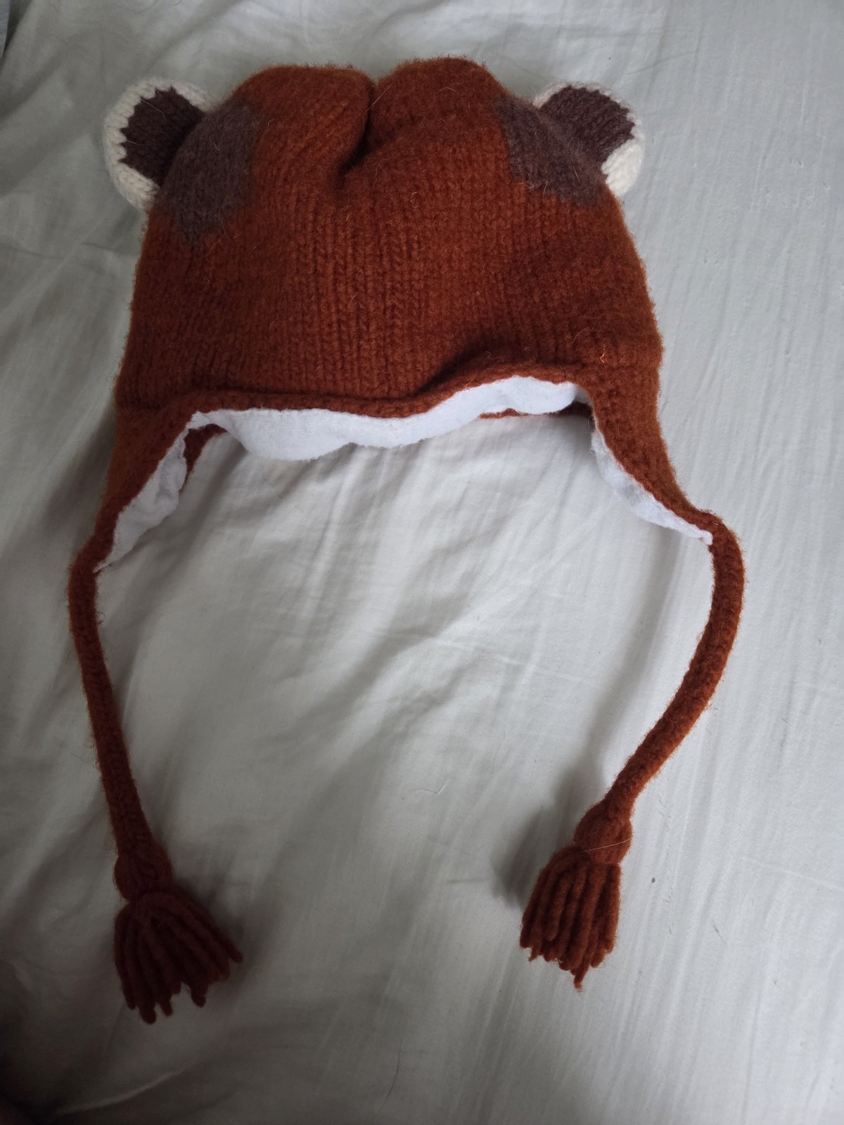 Arts of Ecuador Youth Red Panda Hat, Wool with Acrylic Lining, 19–22 Inch Fit