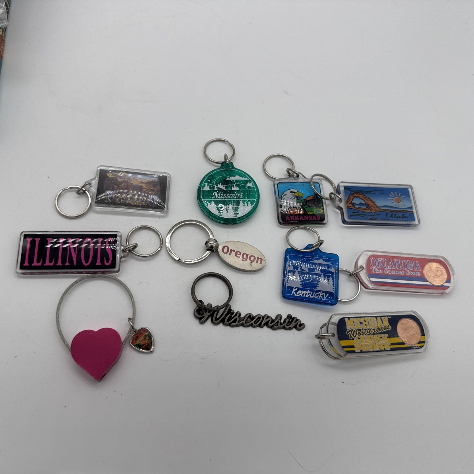Vintage Junk Drawer Lot 11 Travel Keychains