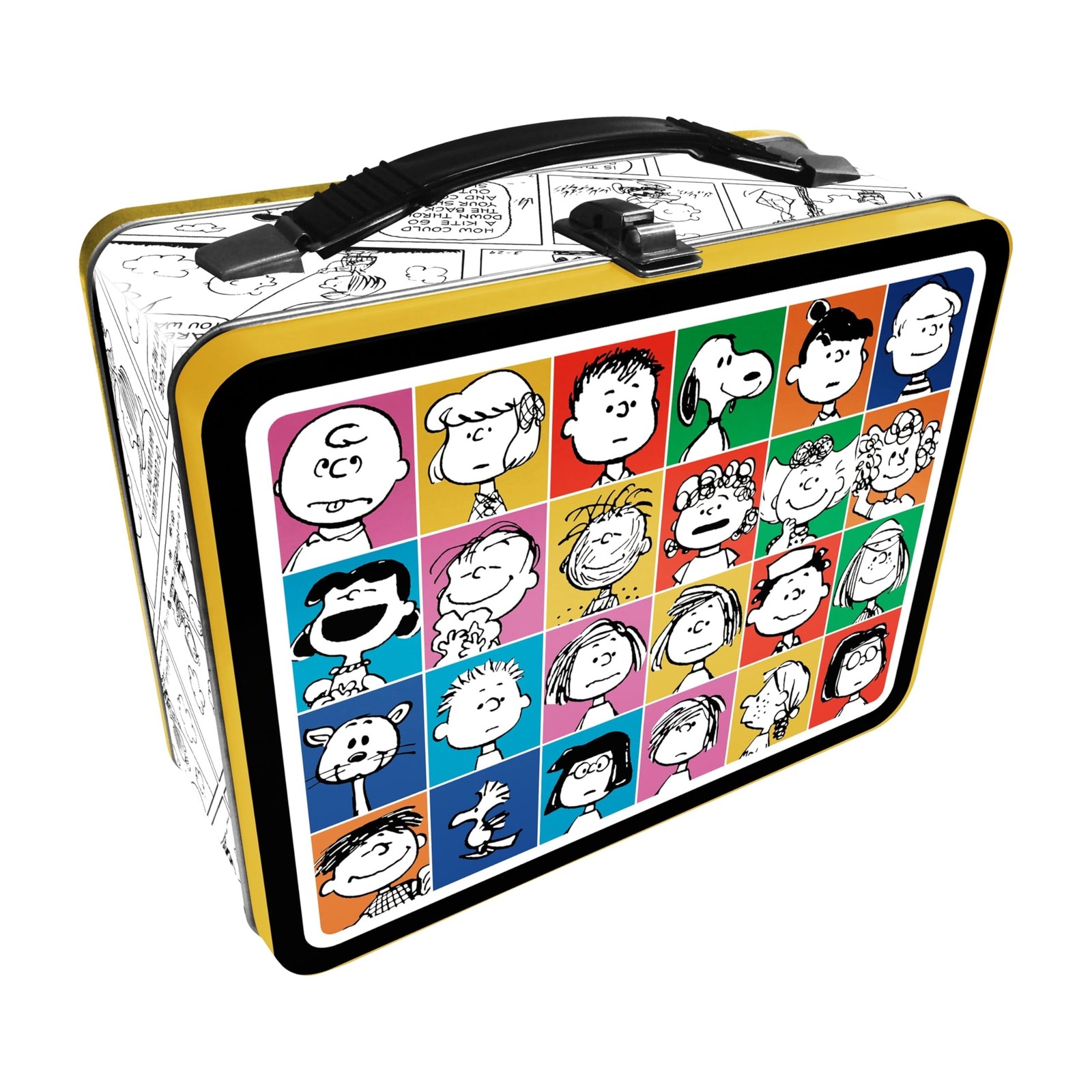 AQUARIUS Peanuts 75th Retro Fun Box Sturdy Tin Storage Box Plastic Handle