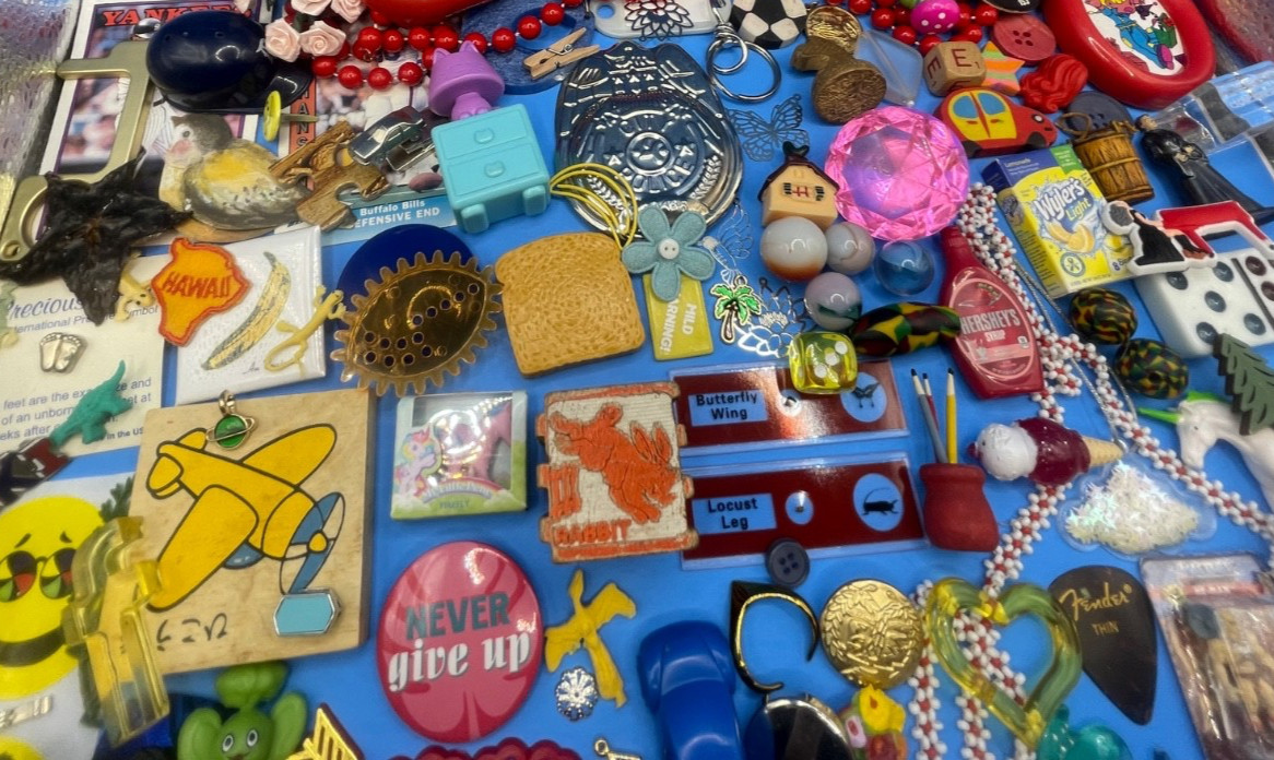 Fun, Quirky, Junk, Found Objects, Mixed AssemblagebCurio Art DIY Lot Trinkets 4B