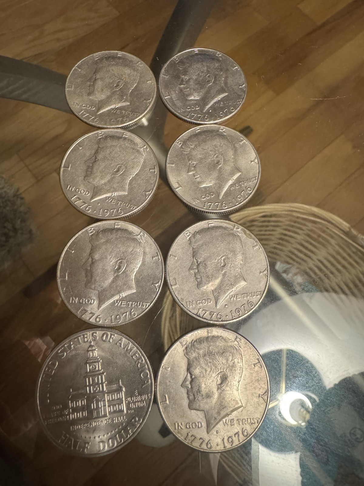 Kennedy Half Dollar 1776-1976 Bicentennial LOT 8 coins Kennedy Half Dollar