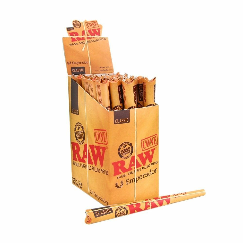RAW Classic Emperador – 6 PACKS – Pre Rolled 1 Cone Per Pack Natural Unrefined
