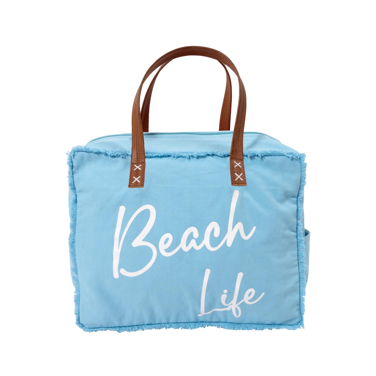 Pavilion 16.5″x13″ Canvas Tote Bag Waterfront Travel Purse Blue White Beach Gift