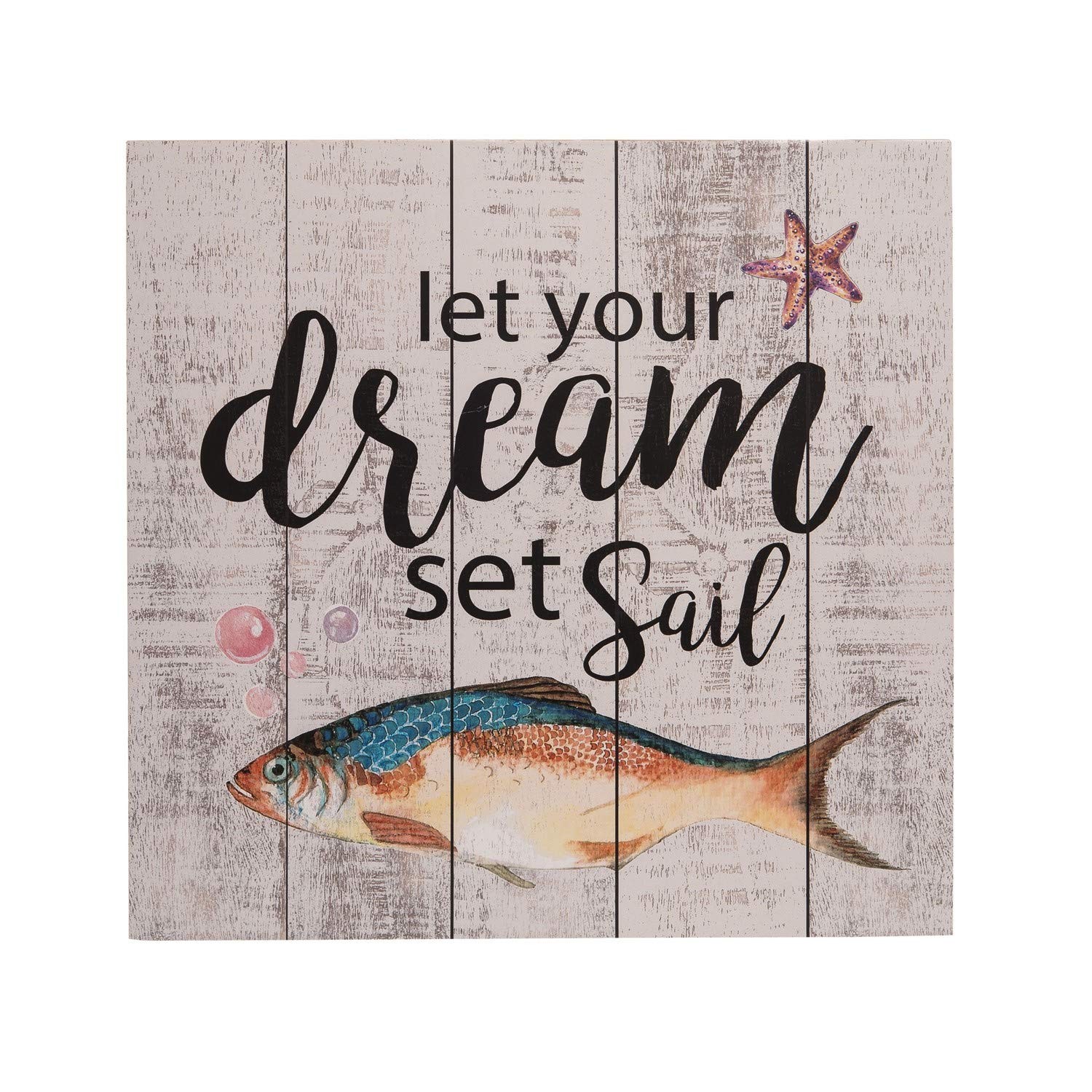 Beachcombers Let Your Dreams Sail Sign Beige