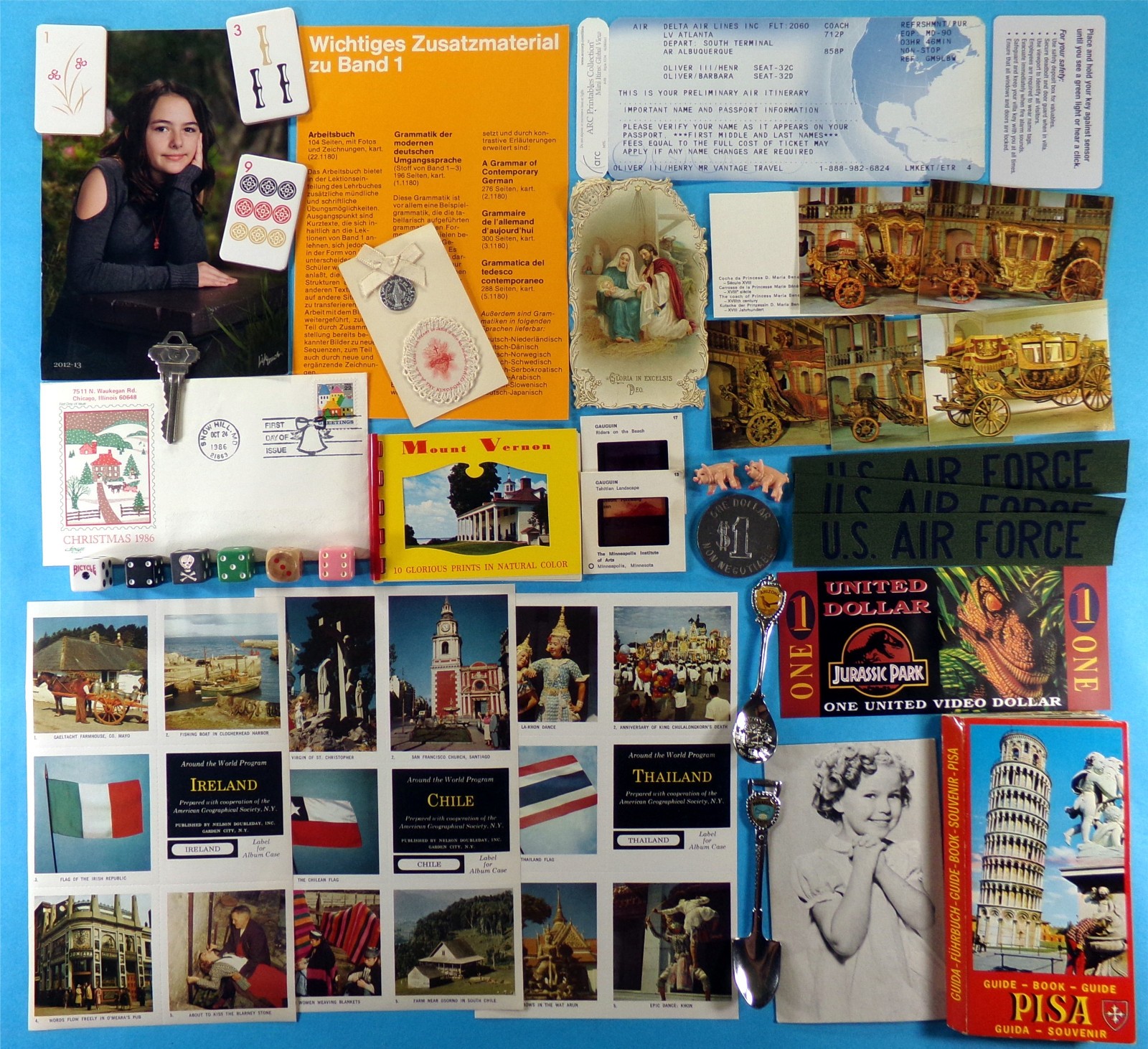 “Worldwide Junk Drawer” Mixed Lot Vintage Modern USA Foreign Ephemera Collection