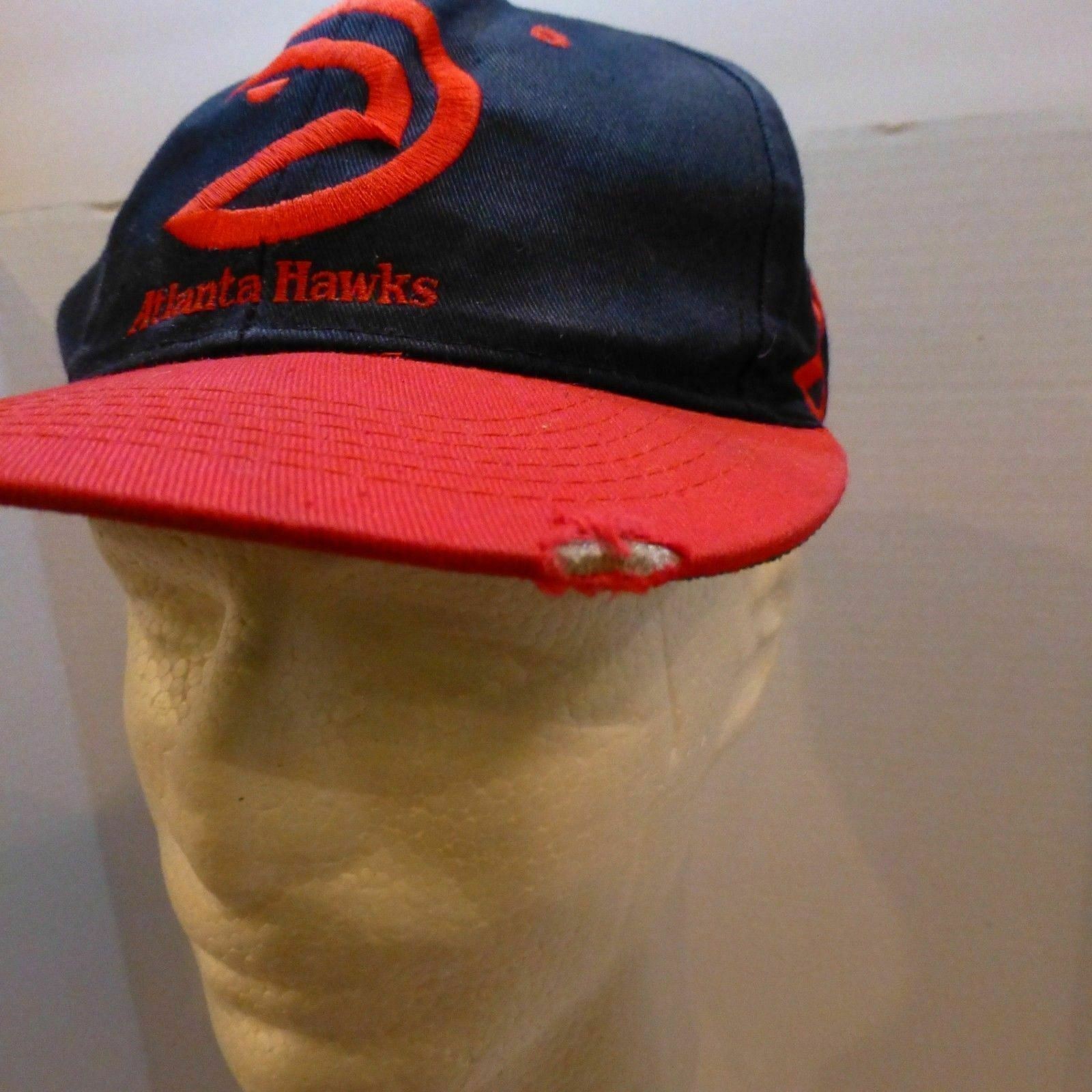 VINTAGE 1990s Atlanta Hawks NBA Basketball Hat – Distressed – Youth Snapback Cap