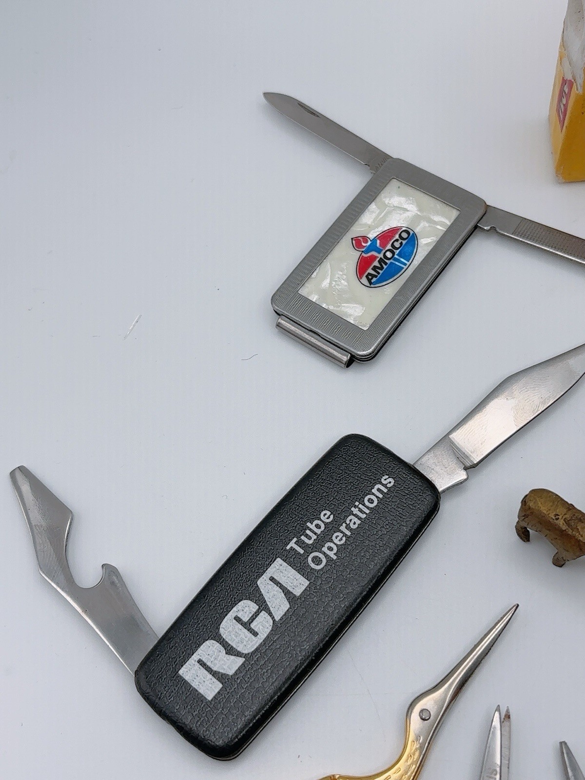 Collectible Lot Scissors Bank Brass Key Pocket Knife Miniatures Silver Spoon