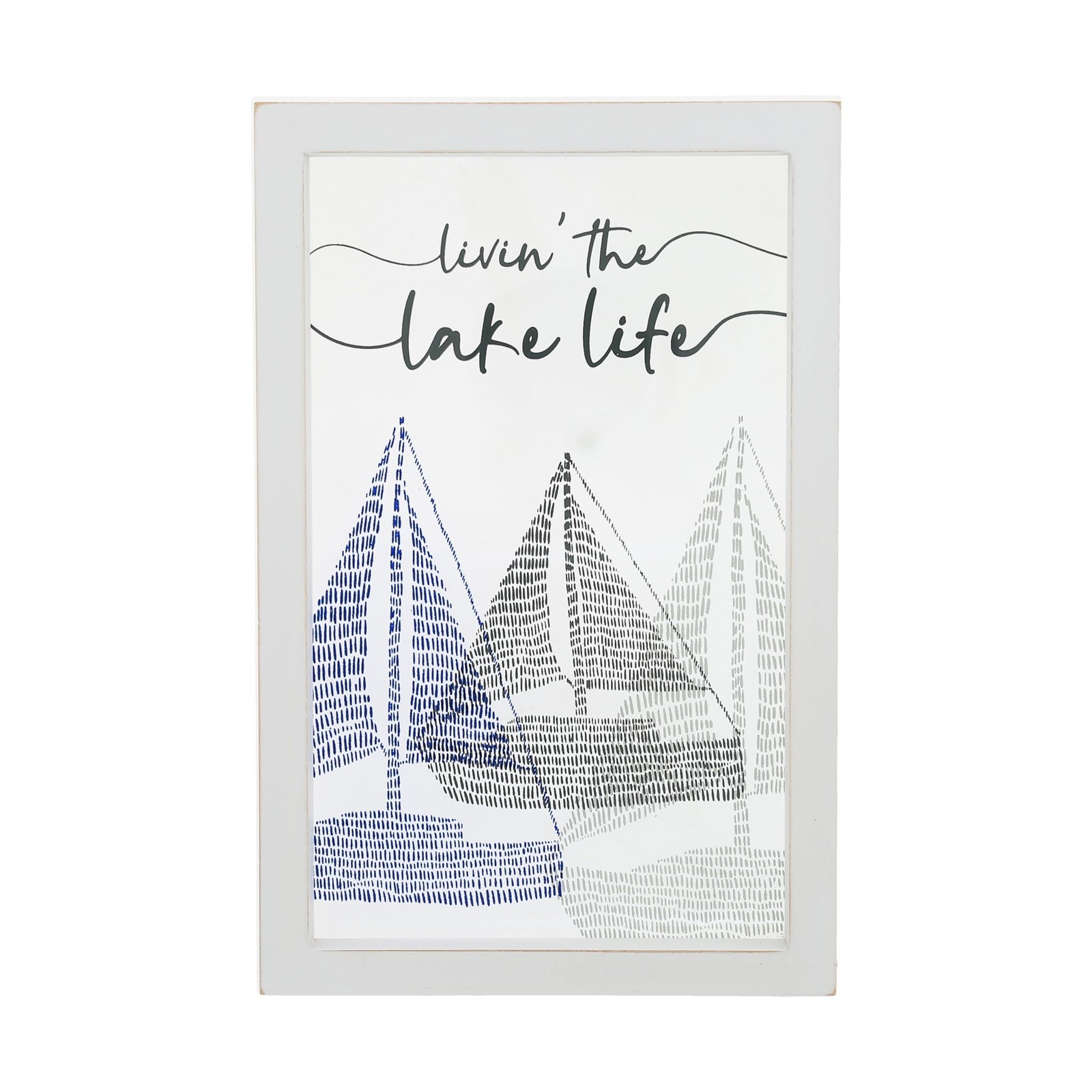 Pavilion Lake Life Plaque 5.5×8.5in Framed Nautical Boats Summer Home Decor