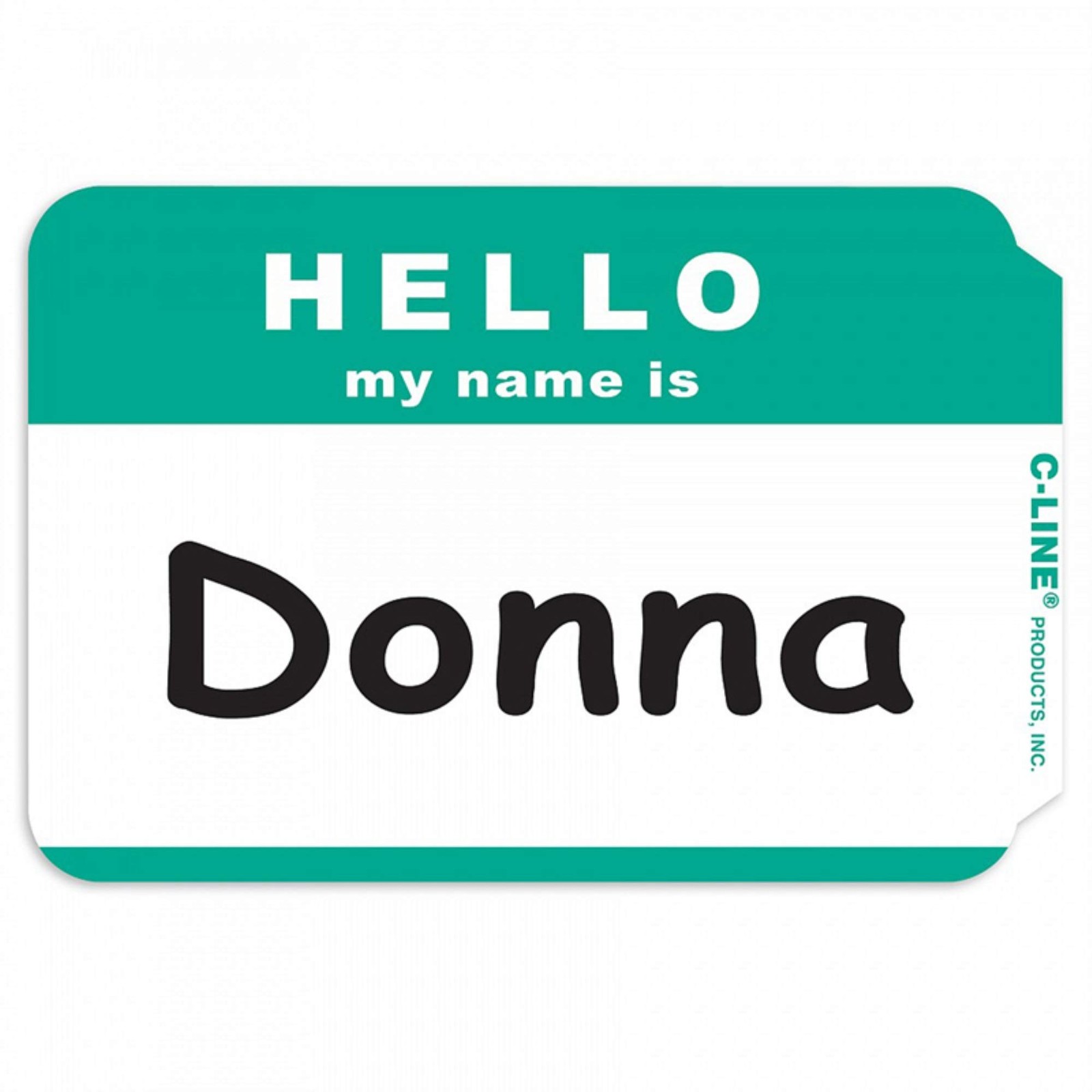 C-Line Peel & Stick Name Badges Green 3.5×2.25 100ct 92233