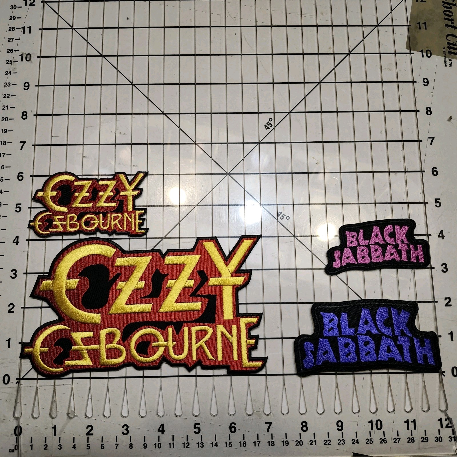 OZZY OSBORNE BLACK SABBATH EMBROIDERED PATCHES / 1 LARGE SIZE & 3 SMALLER