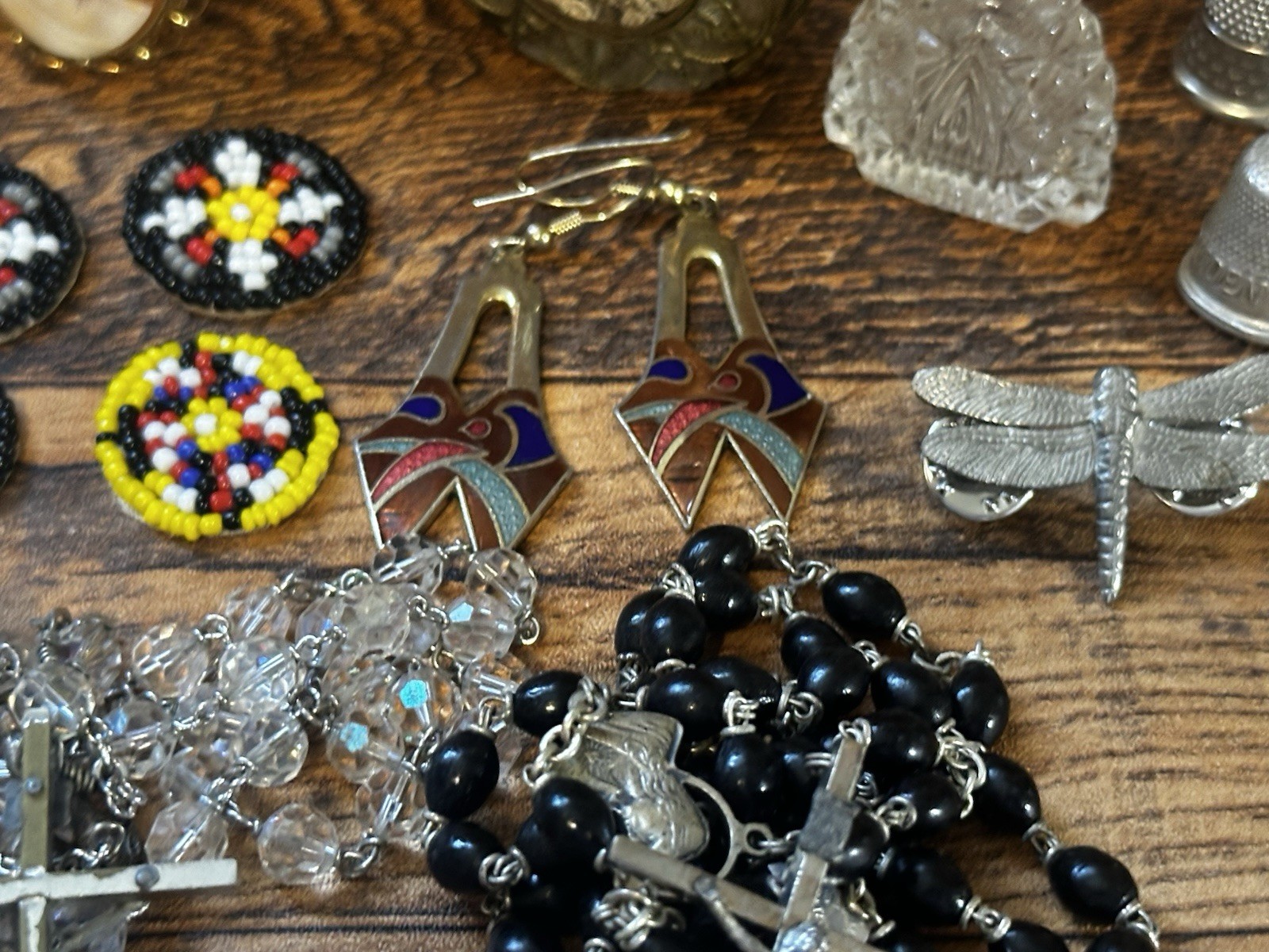 GRANDMA’S JUNK DRAWER ALPACA-12KGF CAMEO-ROSARIES-PERFUME BOTTLES