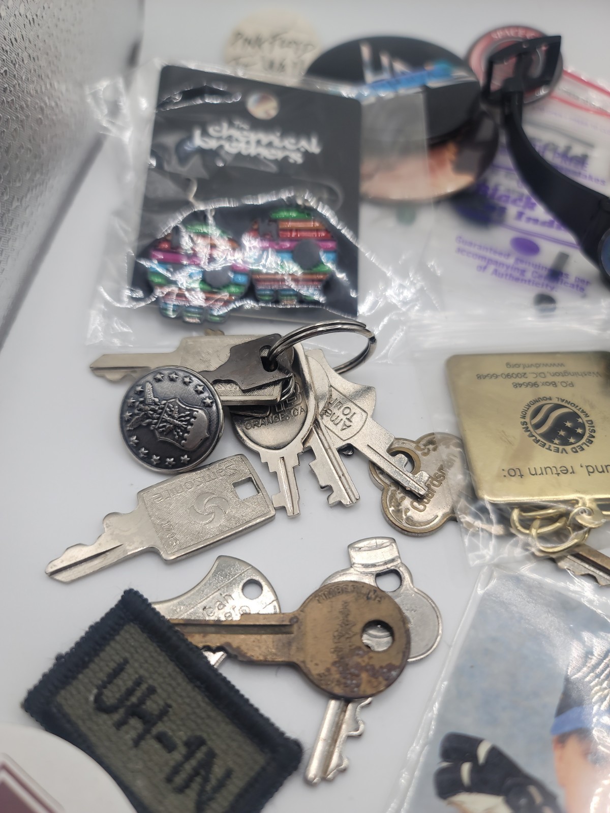 Huge Junk Drawer Lot Vintage Keys, Coins, Jewelry, And More