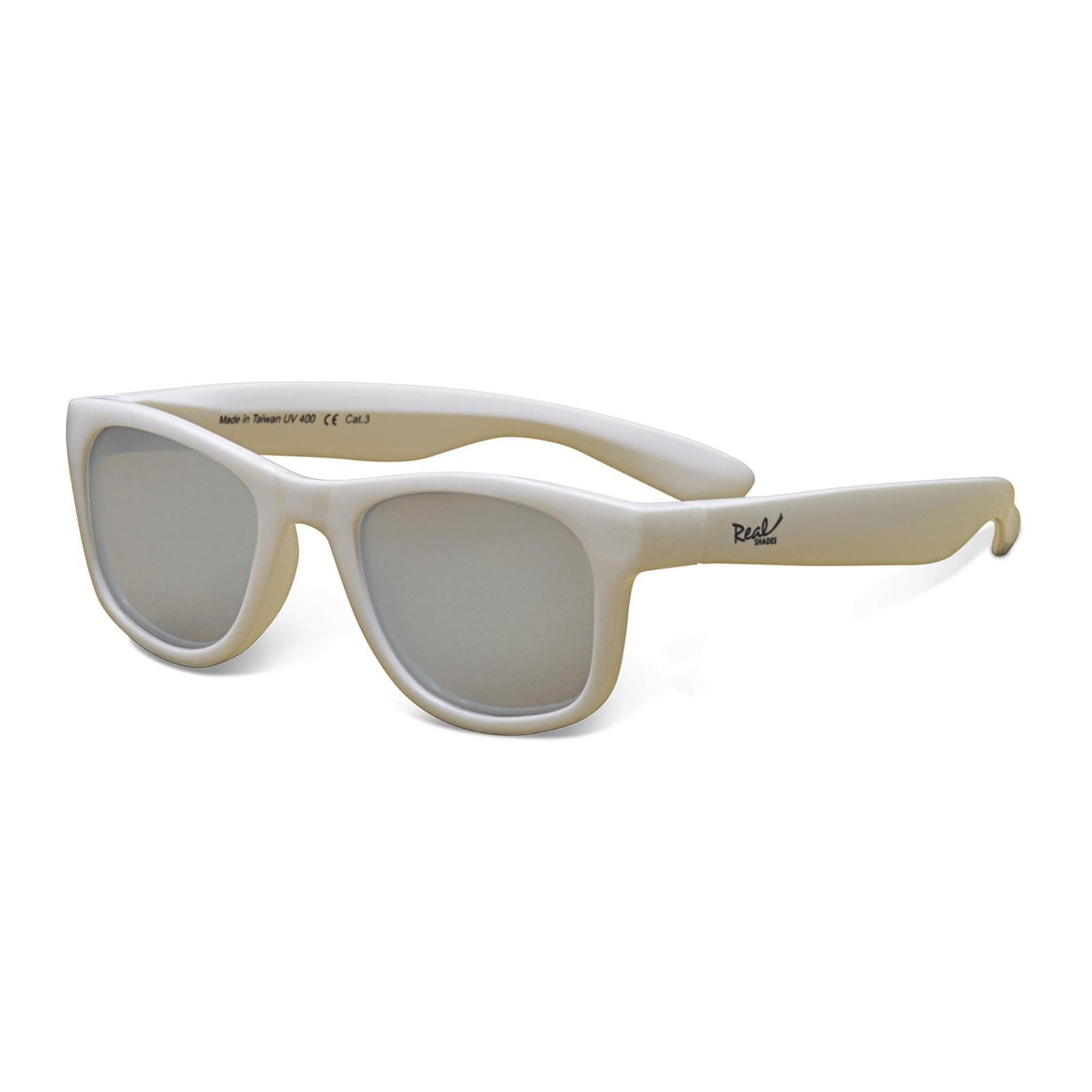 Real Shades Surf Sunglasses, Youth 7+, White, UV Protection Mirror Lenses