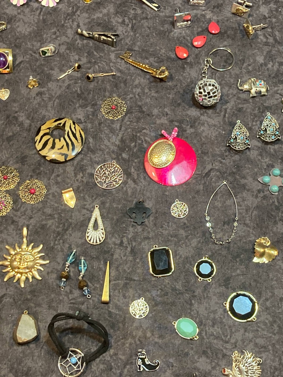 Huge Junk Drawer Lot of Trinkets Pendants Jewelry Cufflinks & Vintage Items