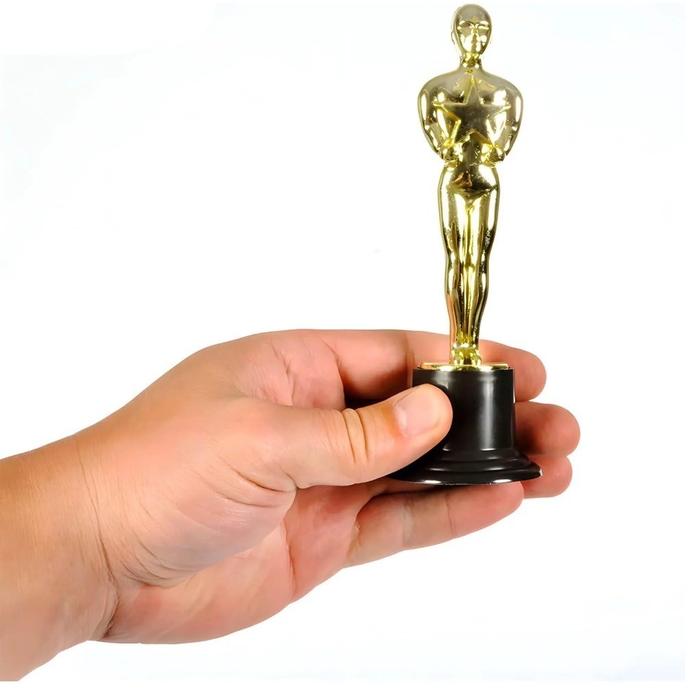 6 Inch Gold Plastic Film Award Trophy Statue Single Piece Order