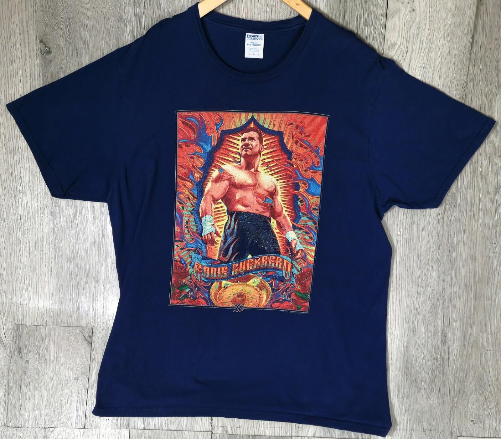 WWE Eddie Guerrero Graphic T Shirt Size Large Legendary Mexican Wrestler #12