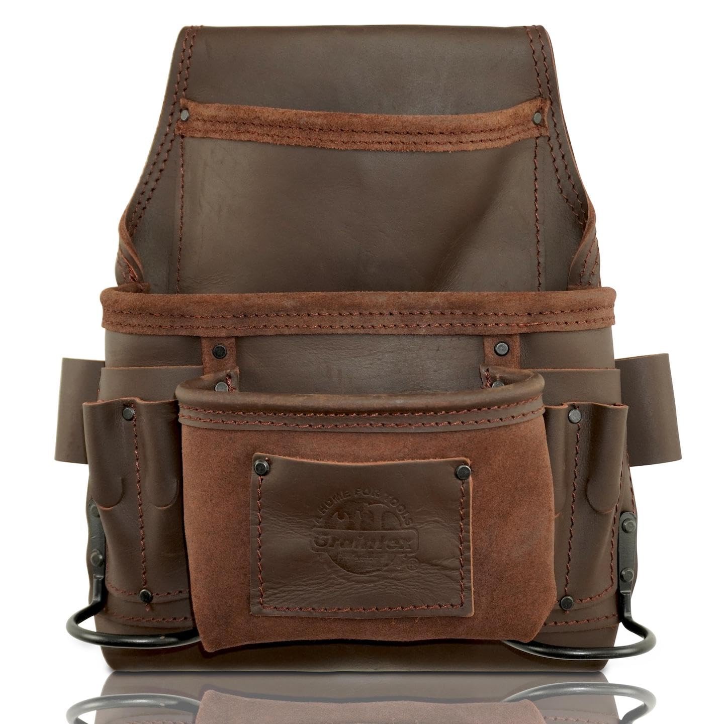 Graintex Leather Tool Pouch, 9 Pocket Nail & Tool Bag, OS2335