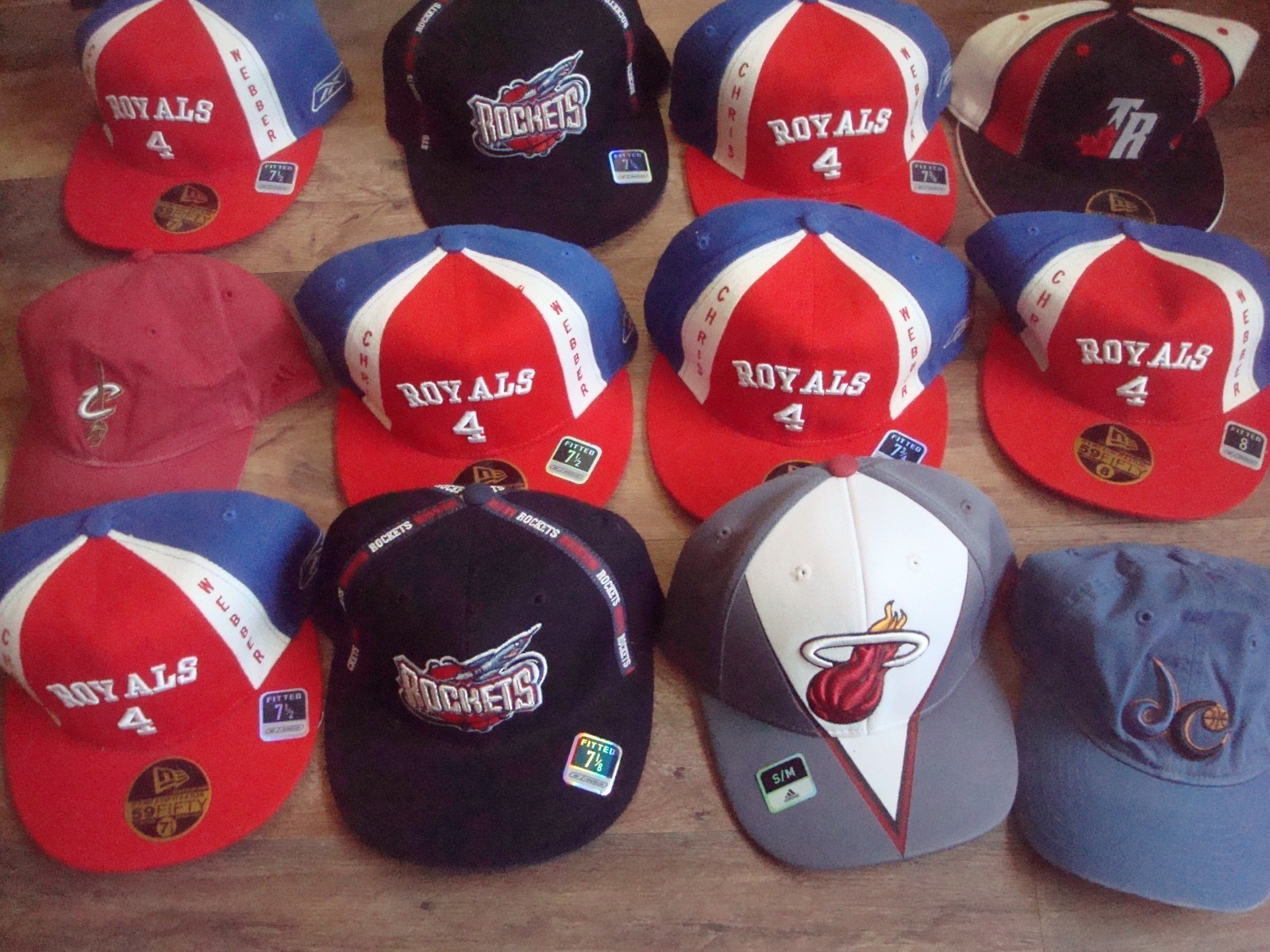 12HAT NEW REEBOK NBA FITTED 90S WHOLESALE LOT HATS 00S Y2K VINTAGE FITTED