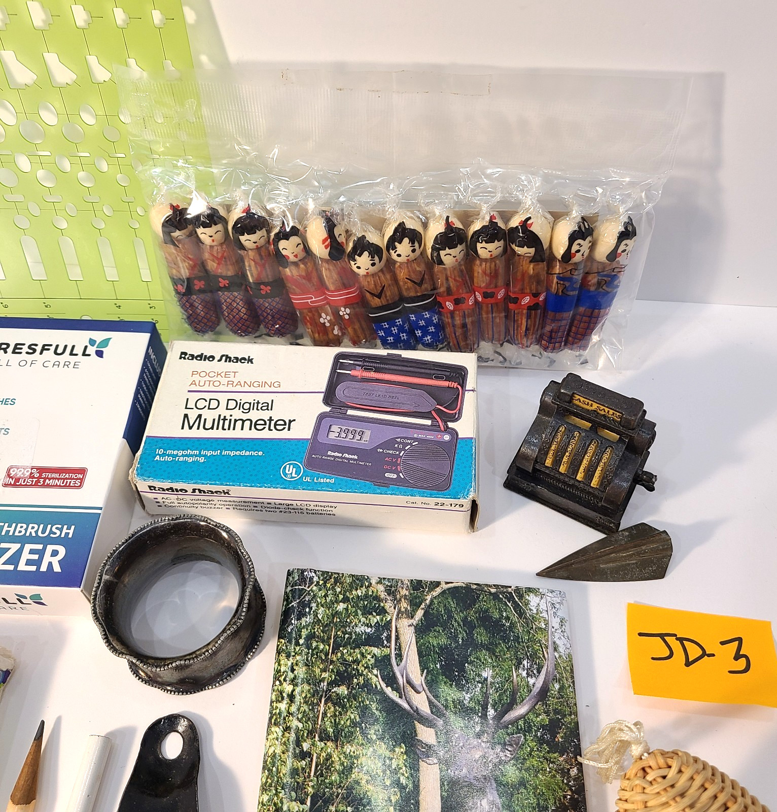 JD-3 Vintage JUNK drawer Lot Map ConRail Pokemon RX Box Radio Shack Box Template