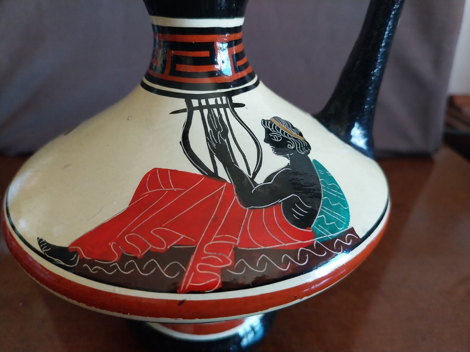 Handmade Greek Amphora Vases, Archaic Period Figures, Zeus, Hera, Aphrodite