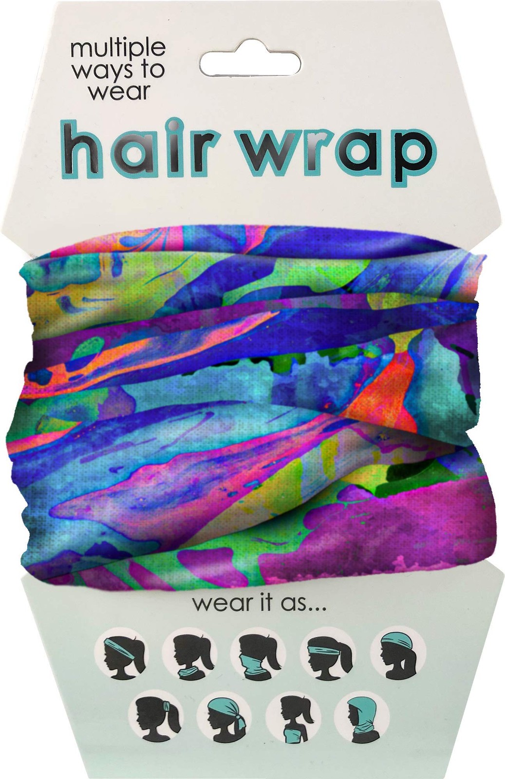 Spoontiques Hair & Face Wrap – Multifunctional Bandanna, Headband, Scarf, Swirls