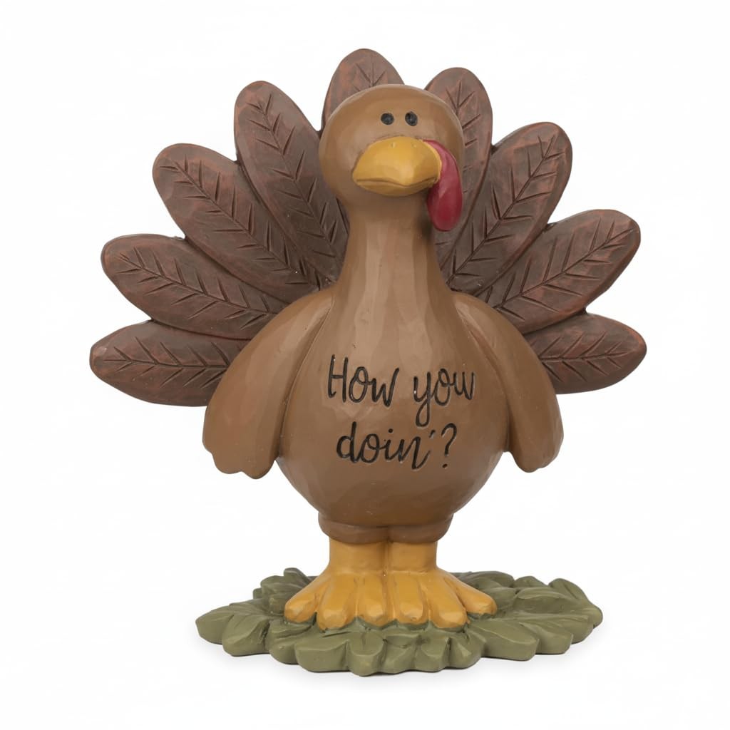 BLOSSOM BUCKET’s Turkey Mini Figurine 3″ – Thanksgiving How You Doin’