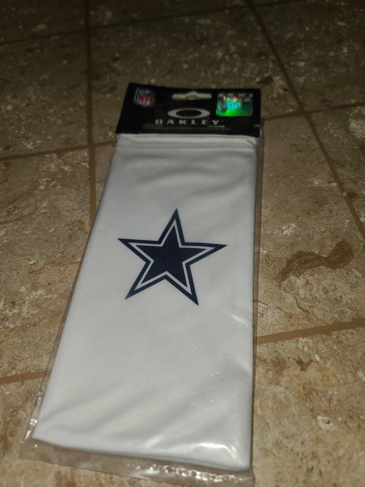 DALLAS COWBOYS OAKLEY SUNGLASSES MICROFIBER STORAGE CLEANING BAG WHITE ceedee