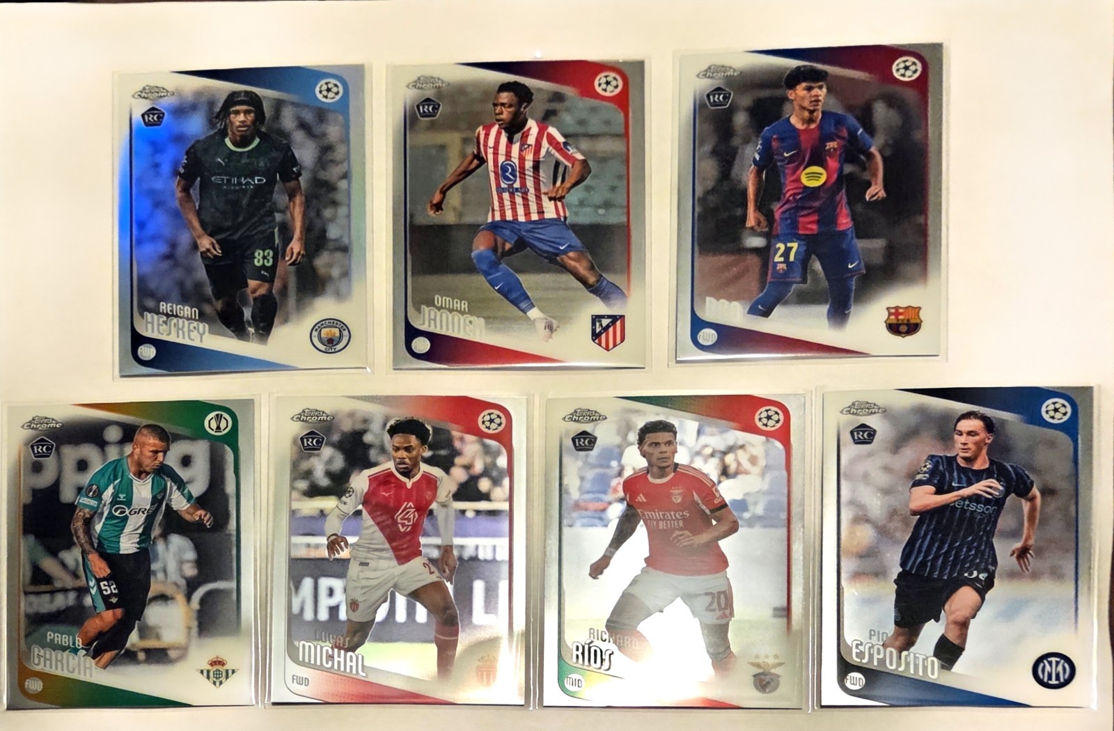 2026 Topps Chrome UEFA Soccer Hits, Inserts & Rookie lot (x26 cards, RC)