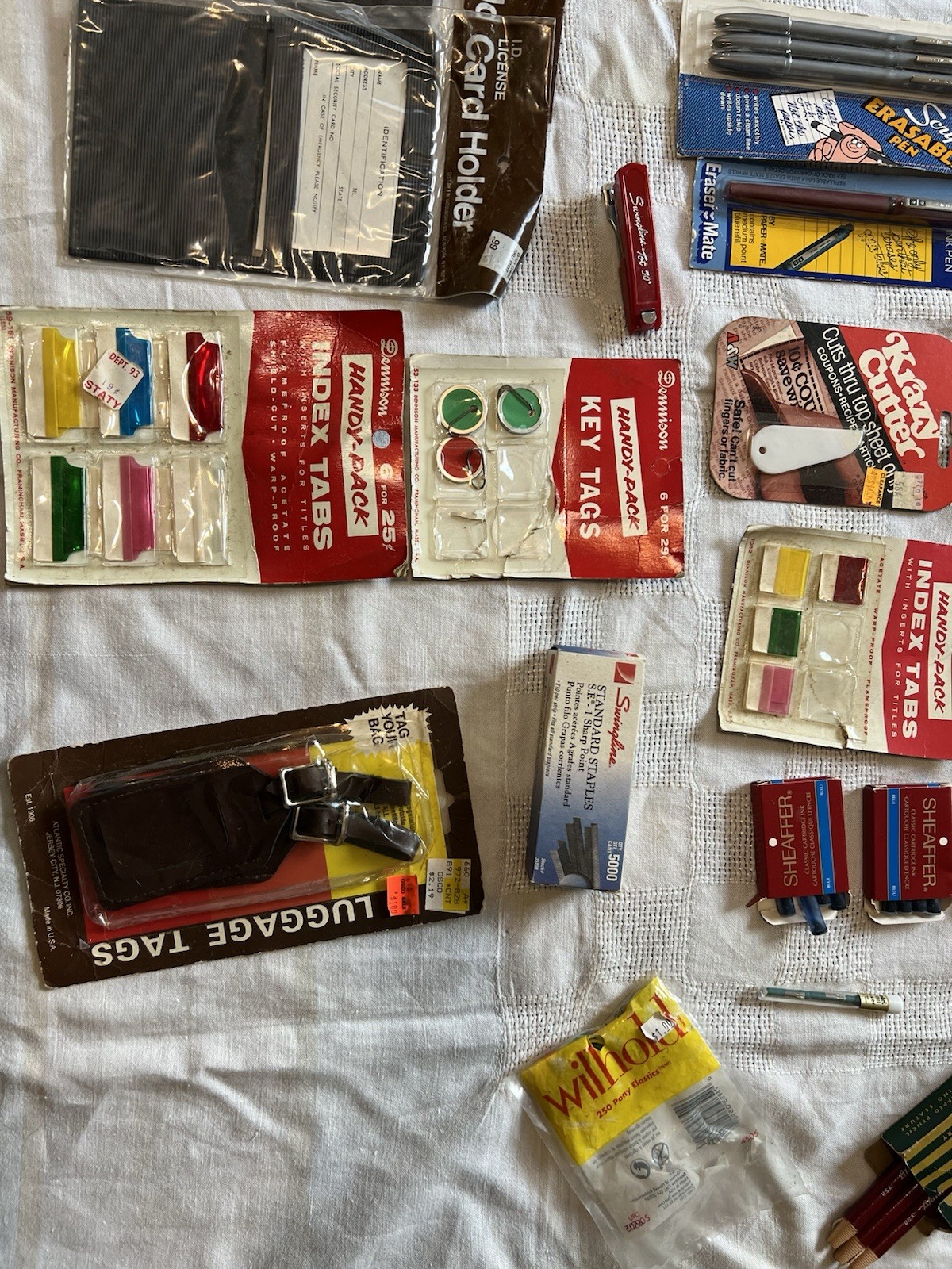 VINTAGE JUNK DRAWER LOT OF Home Office Type Items – 1970’s Tale Look ZOOM IN!!!