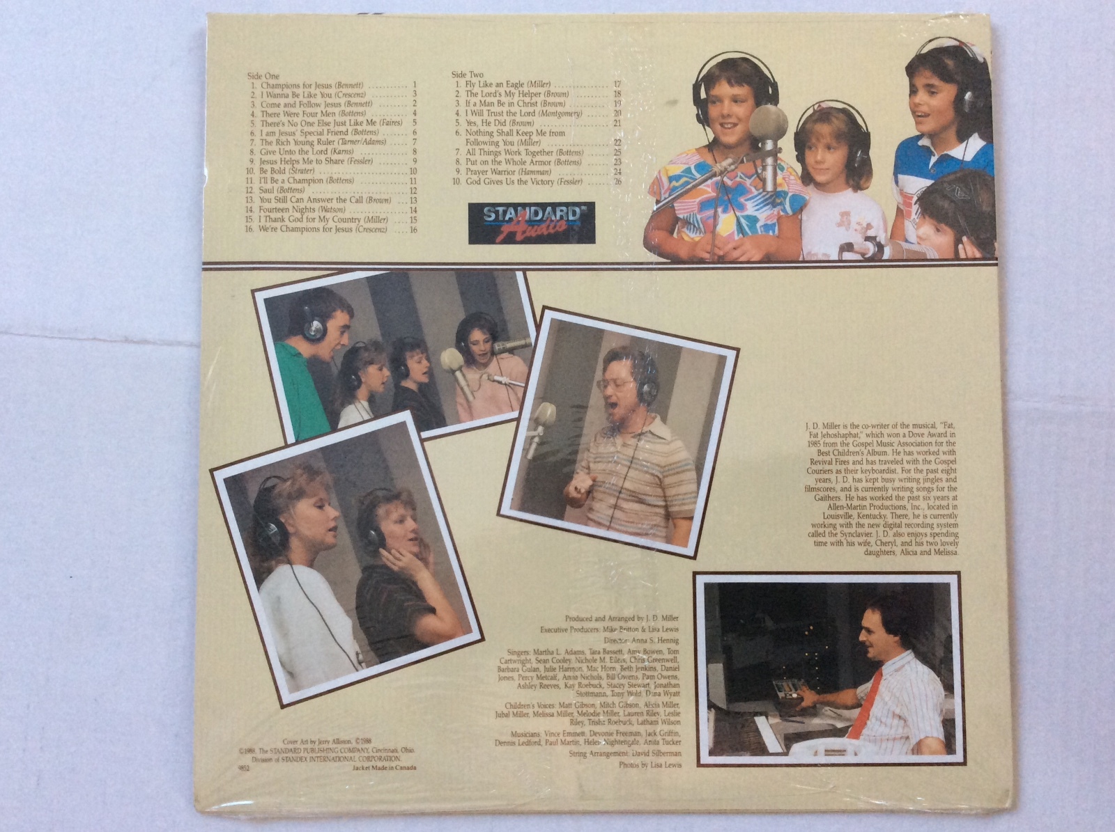 CHAMPIONS FOR JESUS 26 songs for children & youth J.D. MILLER vinyl LP SEALED