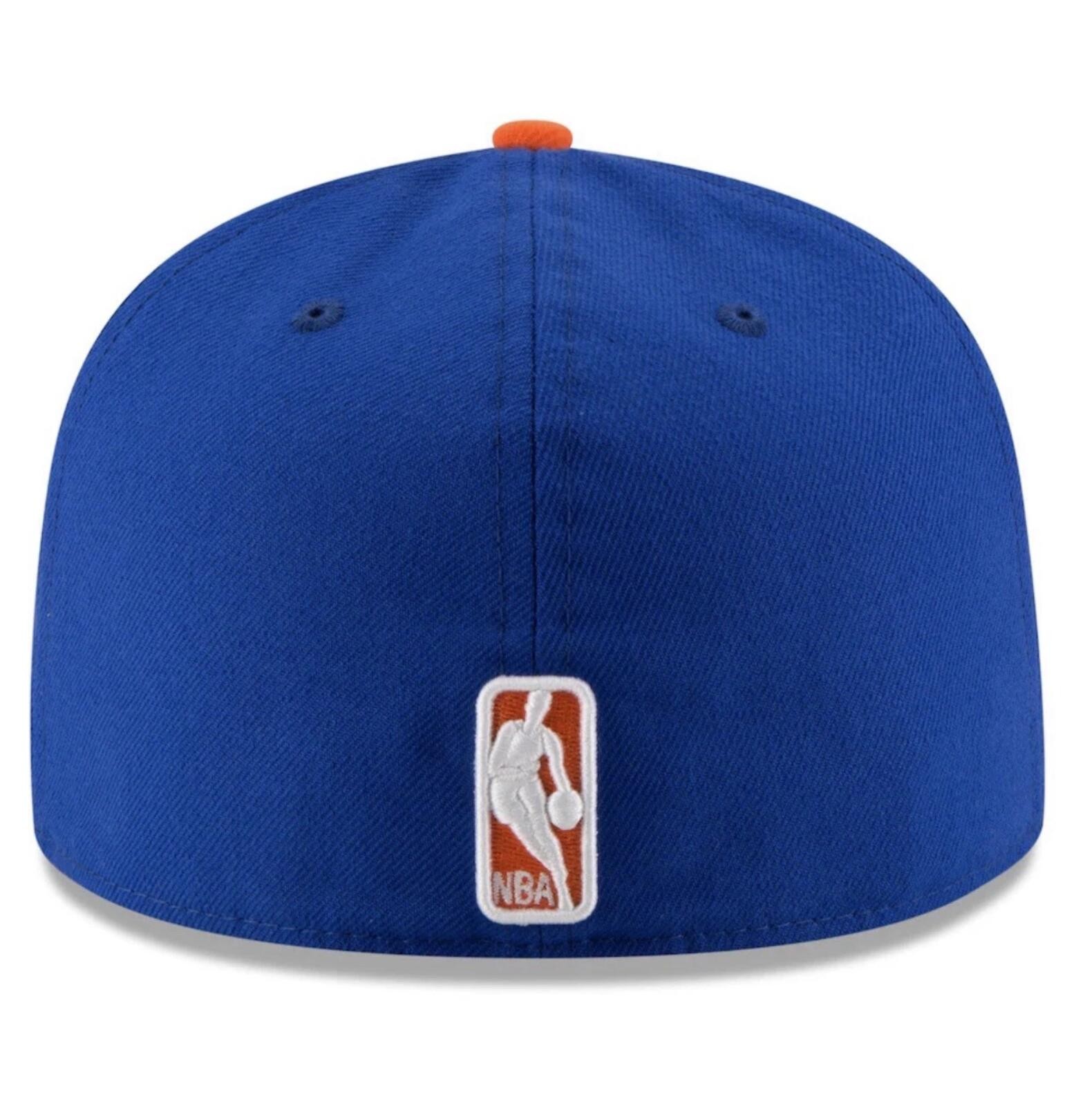 New York Knicks 2026 NBA Finals Champions Orange/Blue Fitted Hat 7 1/8