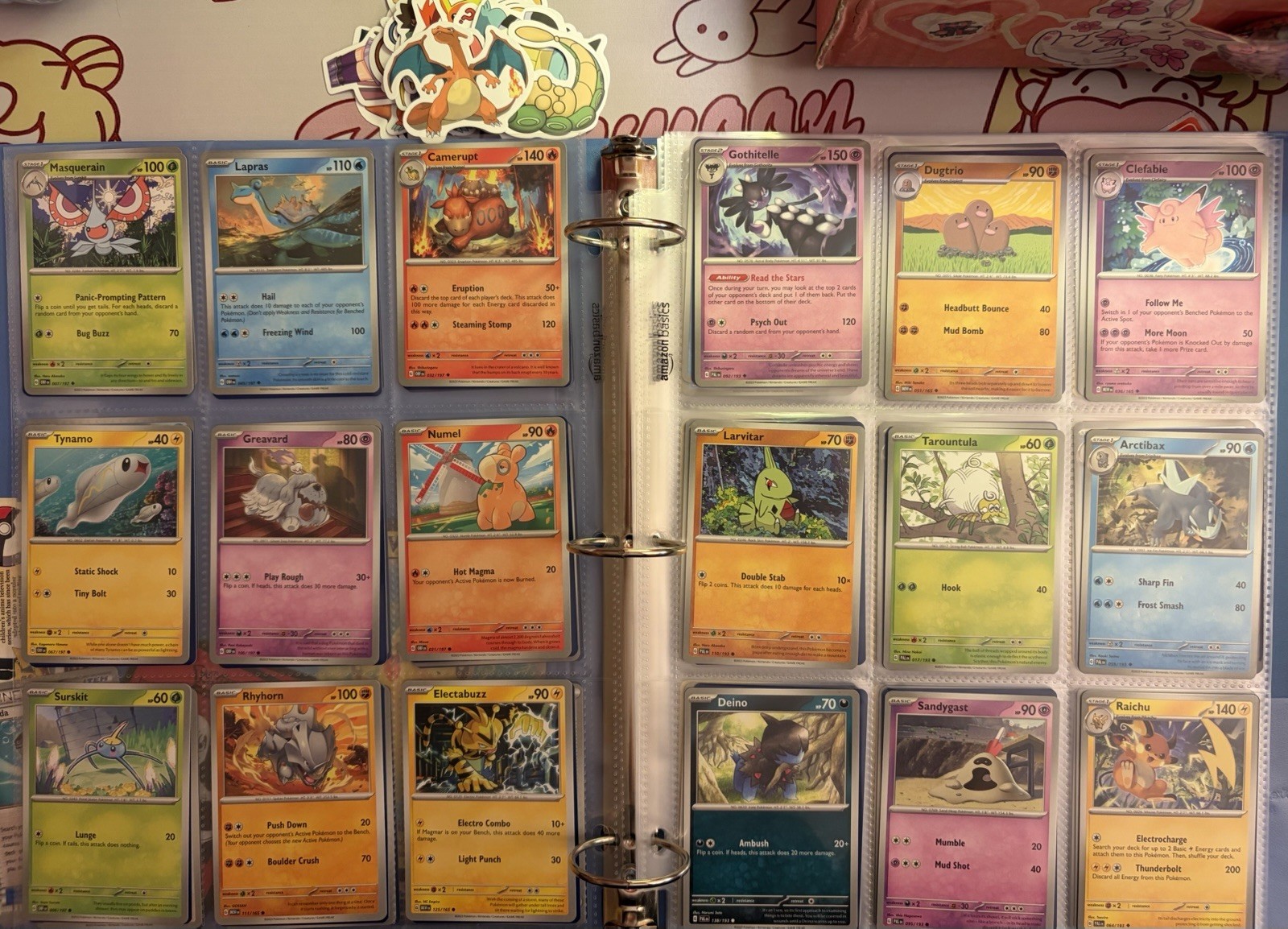 Binder W/Pokemon Cards&Stickers+extras