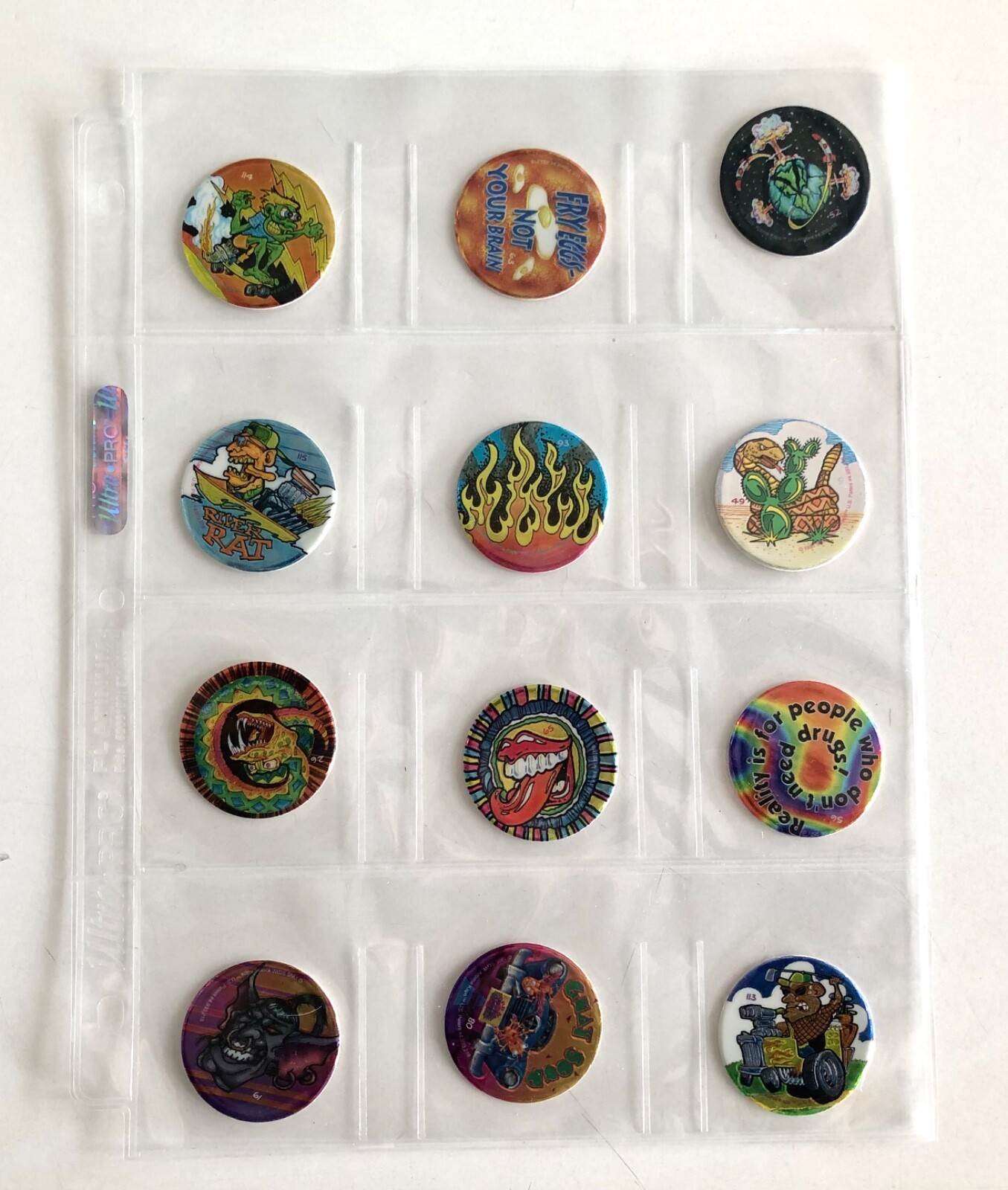 100 Ultra – Pro, 12 Pocket Multi Coins, Pogs, Slammers, Stamps Protection Pages