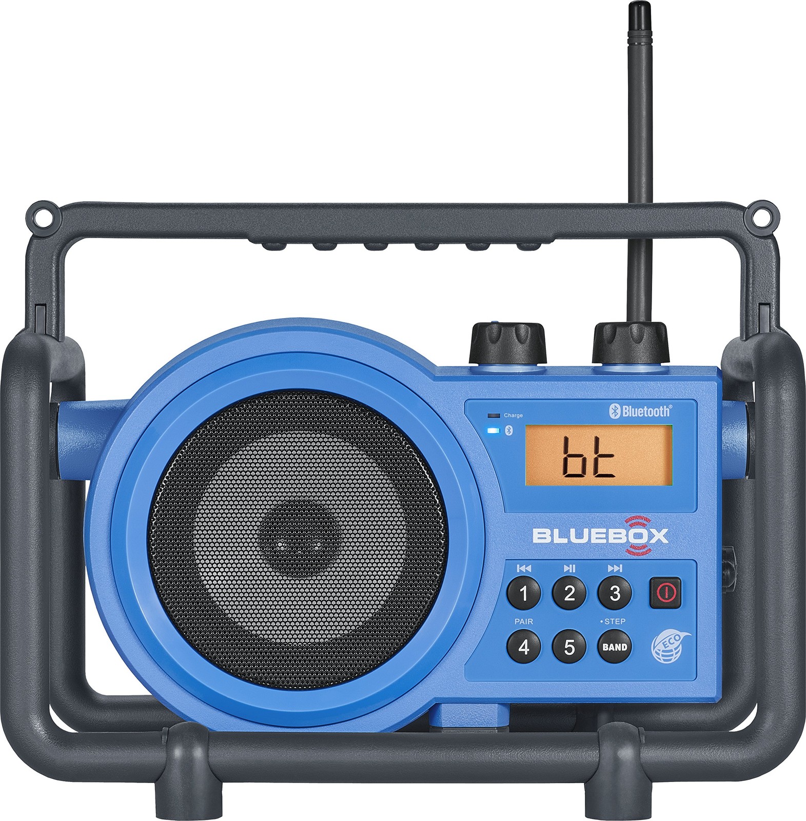 Sangean BB-100 BlueBox AM/FM Digital Receiver Bluetooth Ultra-Rugged Blue 12.4″