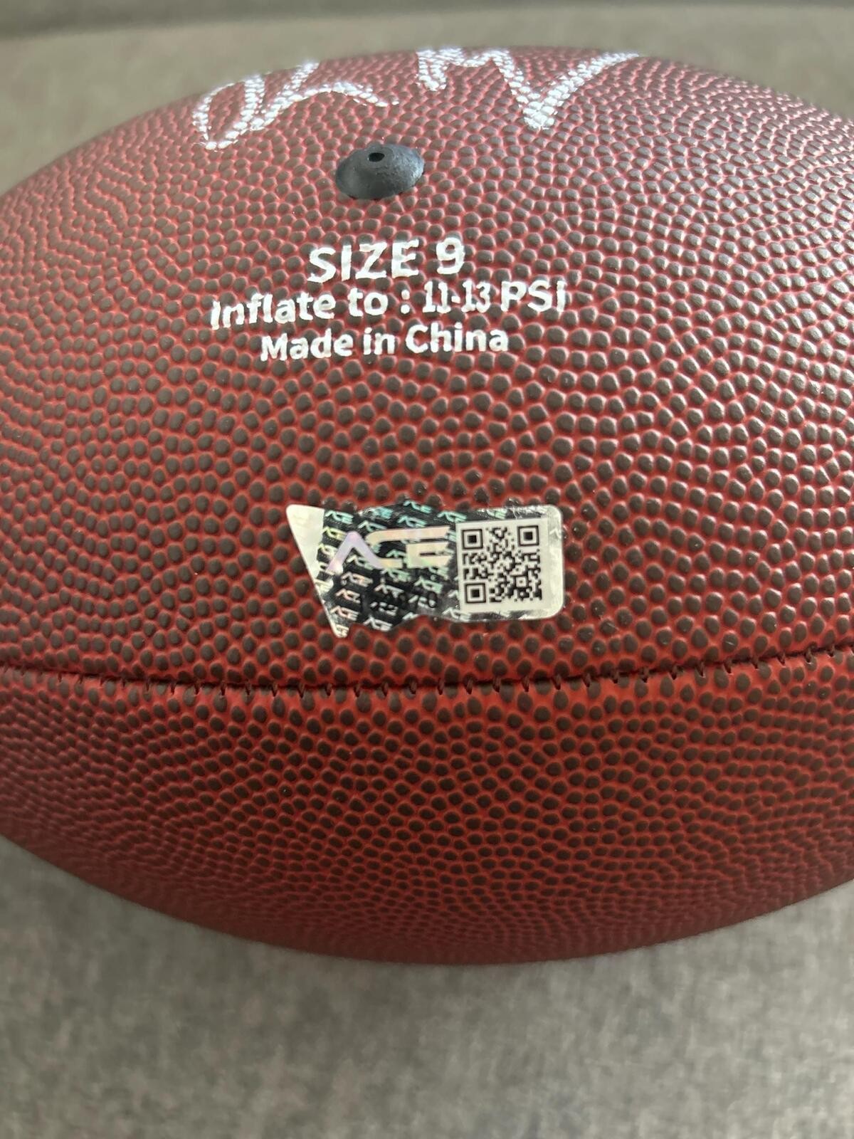 Drake Maye New England Patriots Signed Autographed Wilson Football ACE COA