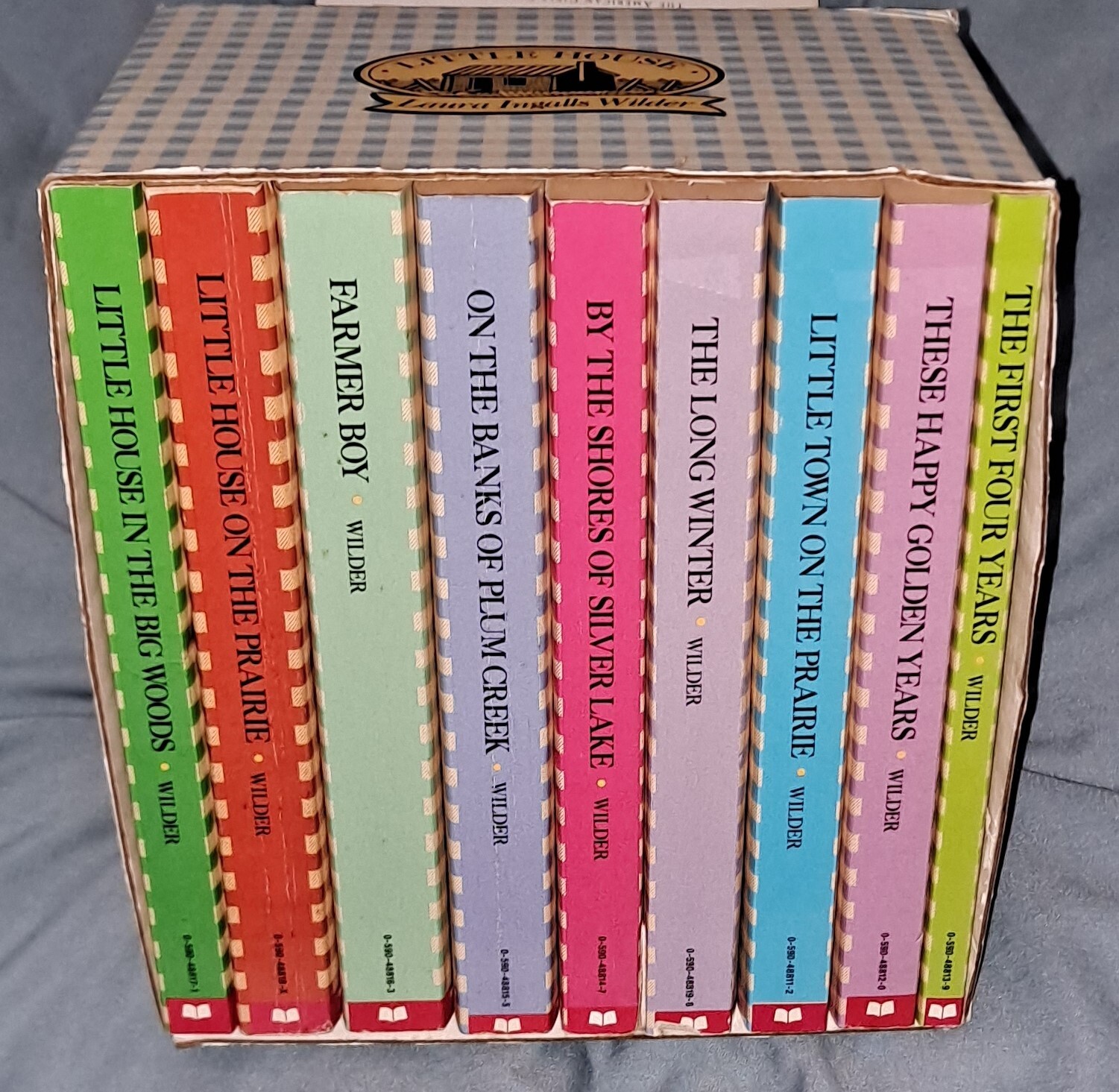 BOXED SET (1-9) LITTLE HOUSE ON THE PRAIRIE BOOKS by LAURA INGALLS WILDER