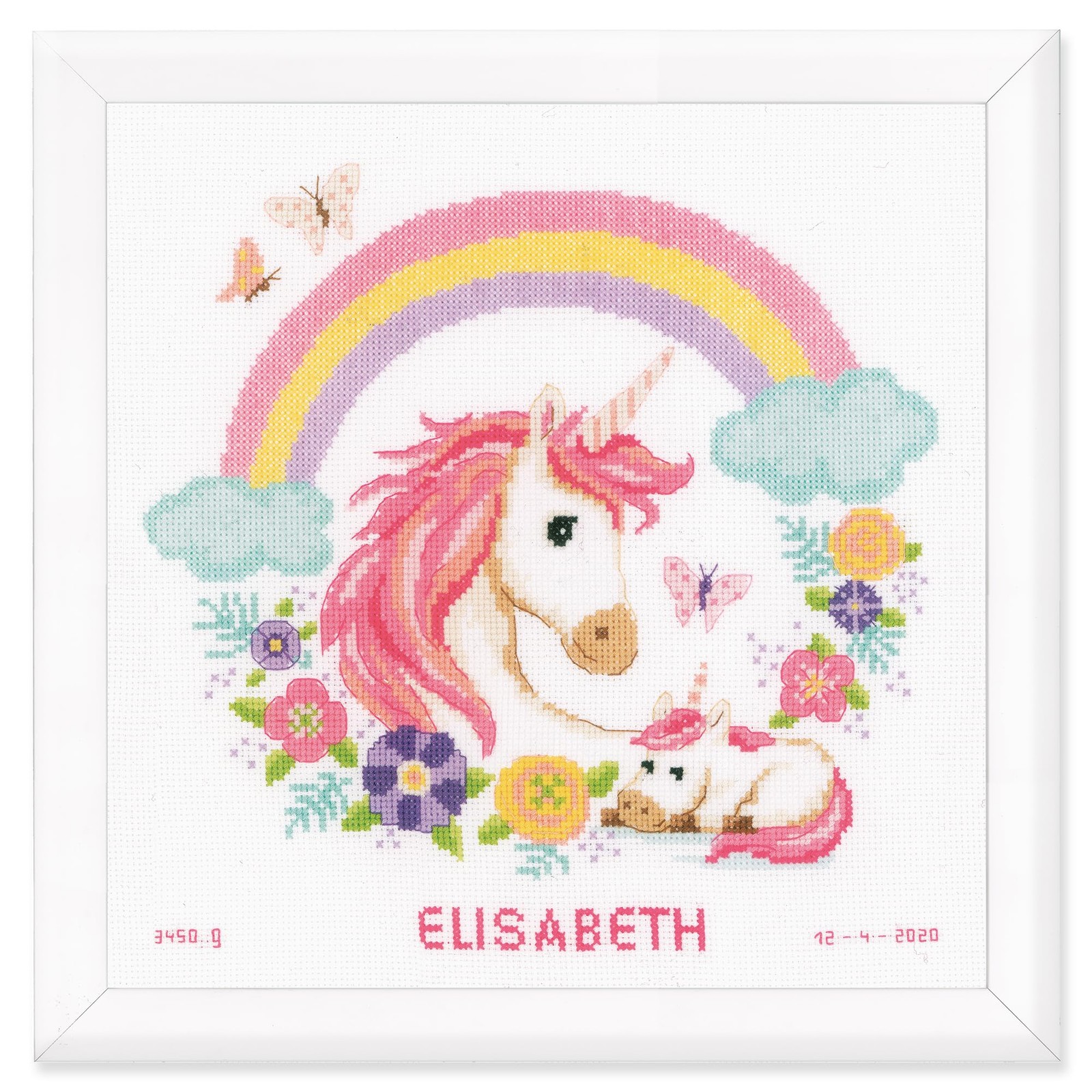 Counted Cross Stitch kit Mother and Baby Unicorn
