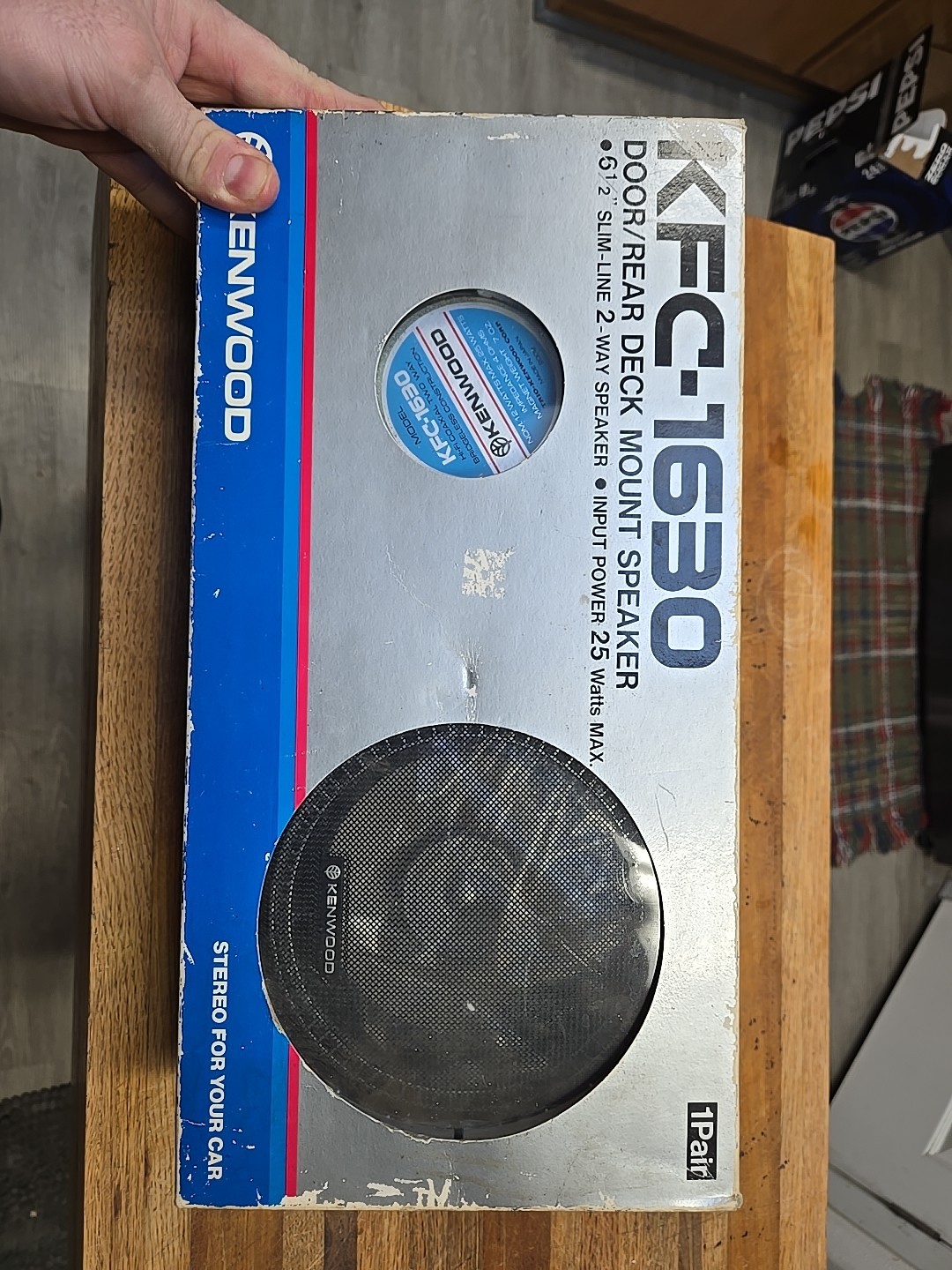 Vintage KFC-1630 KENWOOD CAR SPEAKERS USED IN BOX, 6.5″ SLIM LINE 2 WAY STEREO