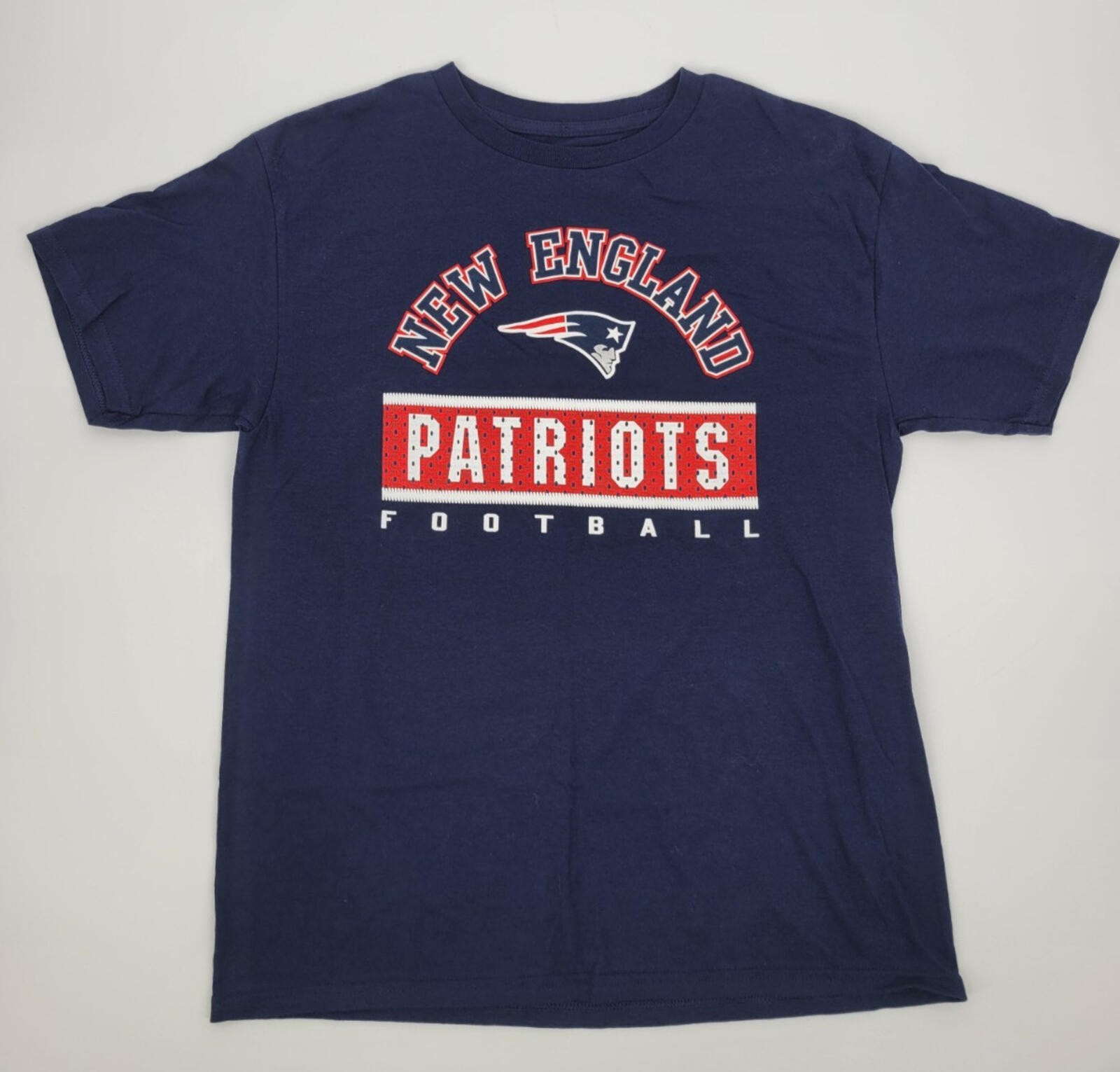 New England Patriots Youth L 14/16 NFL Shirt Navy Football Graphic Tee