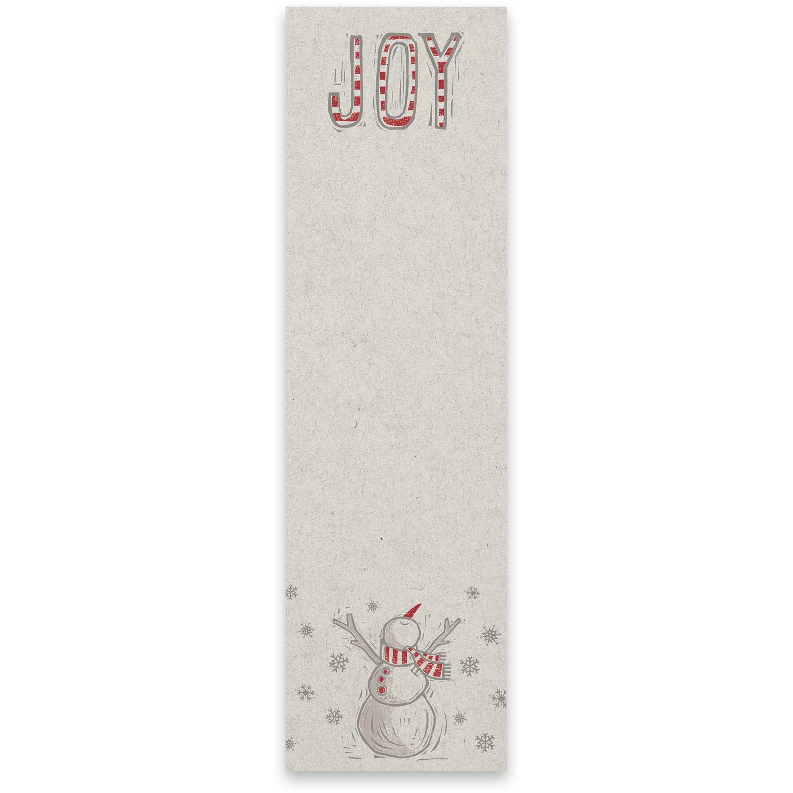 Primitives By Kathy Joy Snowman Magnetic List Notepad, 2.75″ x 9.5″ Paper Pad