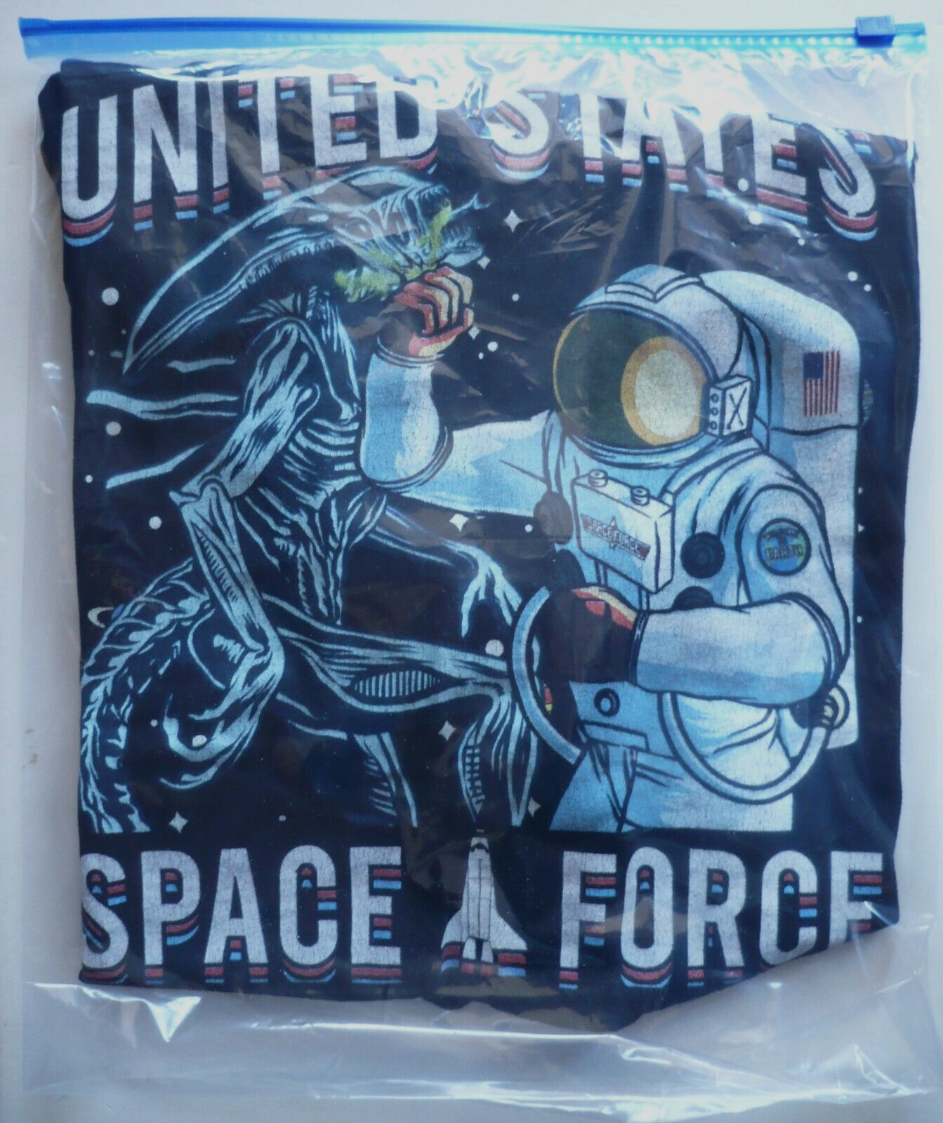 UNITED STATES SPACE FORCE, LARGE (L) 100%Cotton Lightly Used VINTAGE T-shirt TEE