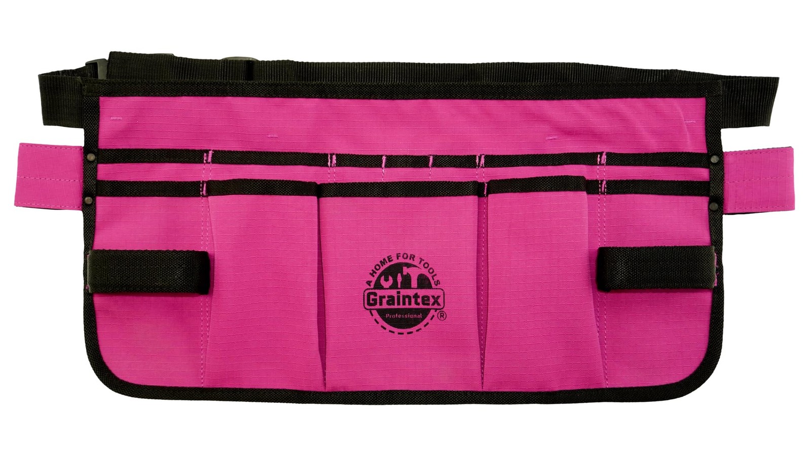 Graintex Heavy-Duty Ripstop Canvas Tool Apron 12 Pockets Adjustable Pink