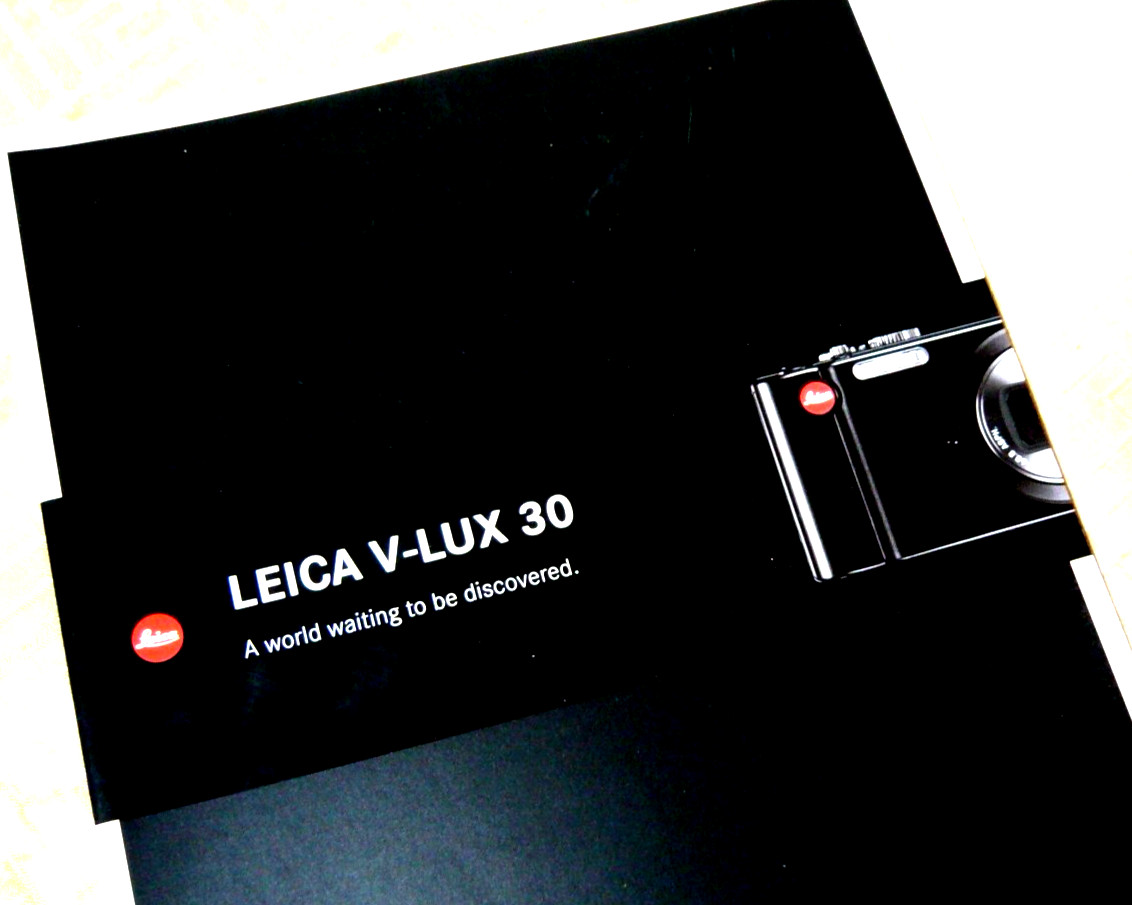 The Leica V Lux 30 camera , 28 page genuine publication, english. Superb!