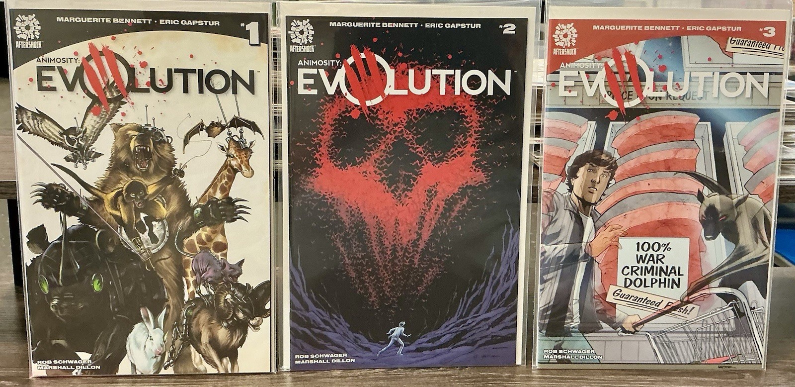 Animosity Evolution 1 2 & 3 NM Aftershock 2017 First 3 Issues #1 B Cover Var NM