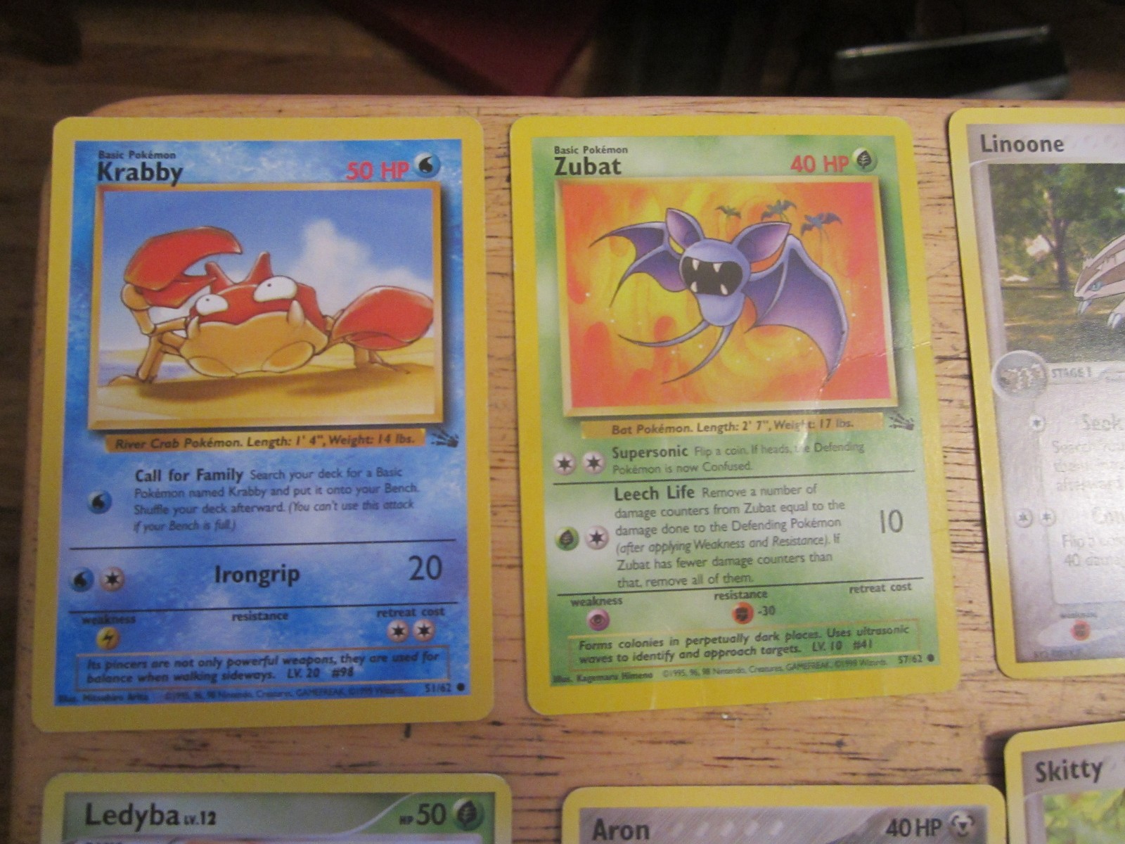 old trading cards lot Krabby 51/62 POKEMON CARD yugioh cards junk drawer lot